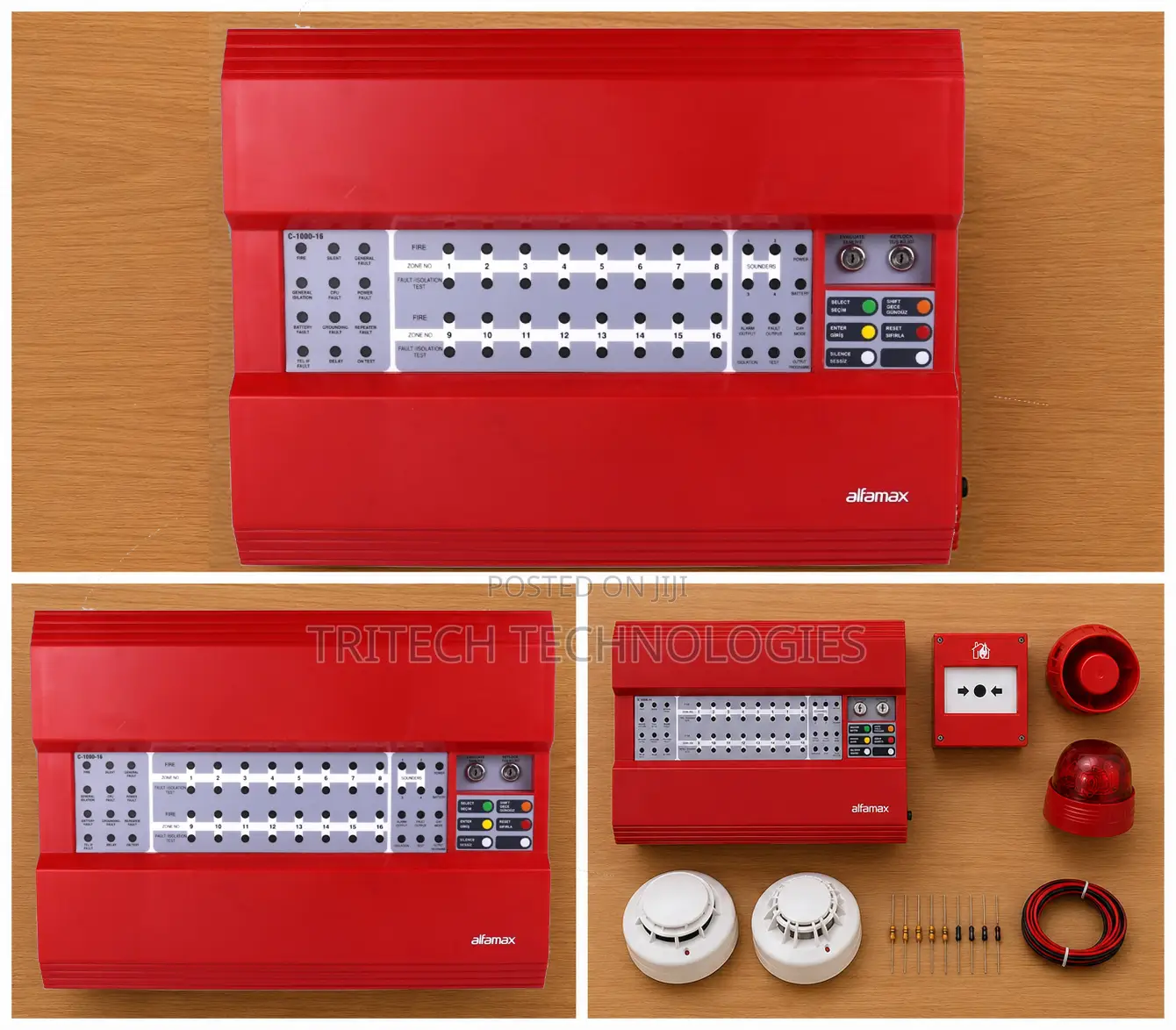 Alfamax C-1000-16 16 Zone Conventional Fire Alarm Panel