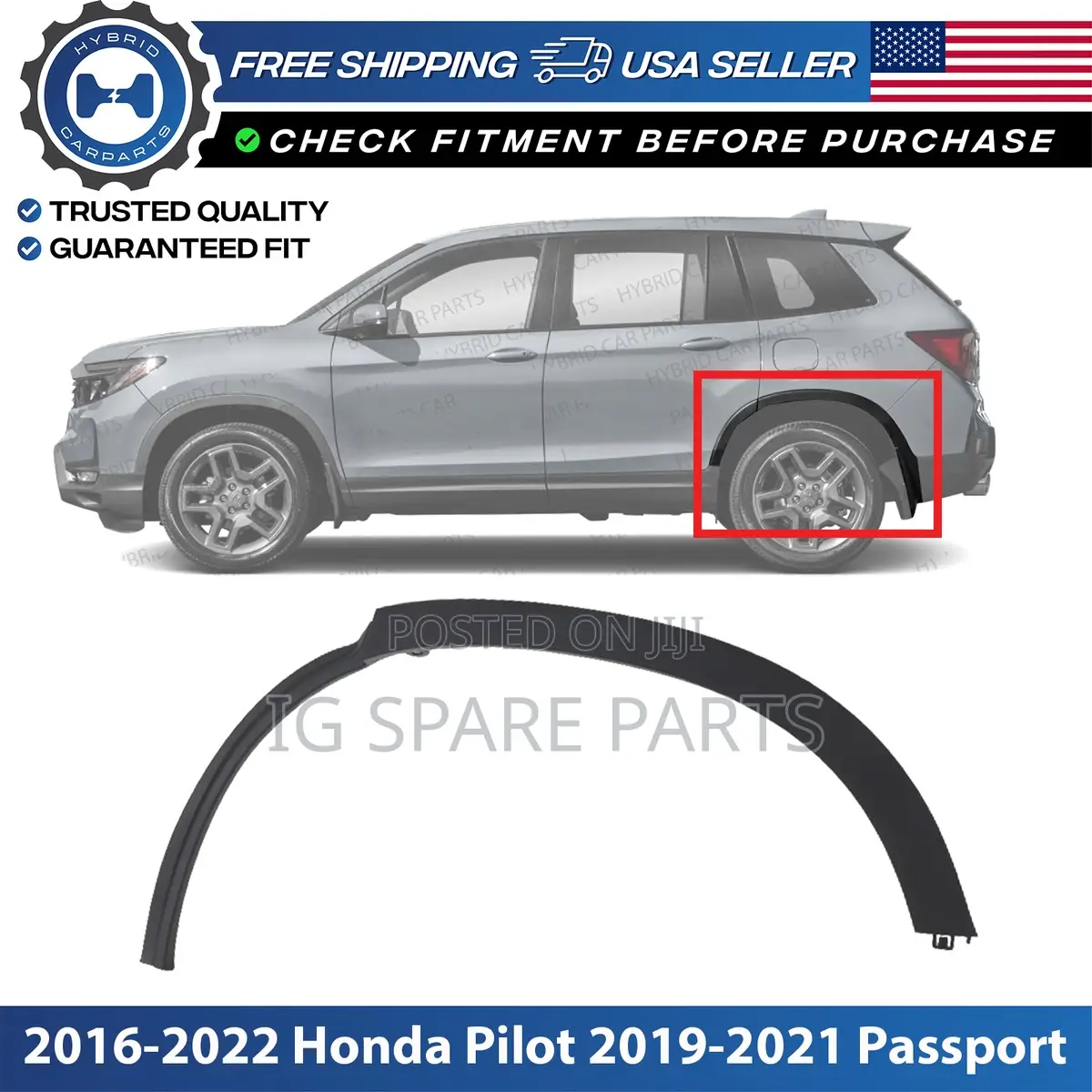 Honda Pilot 2016-2022 Rear Wheel Moulding