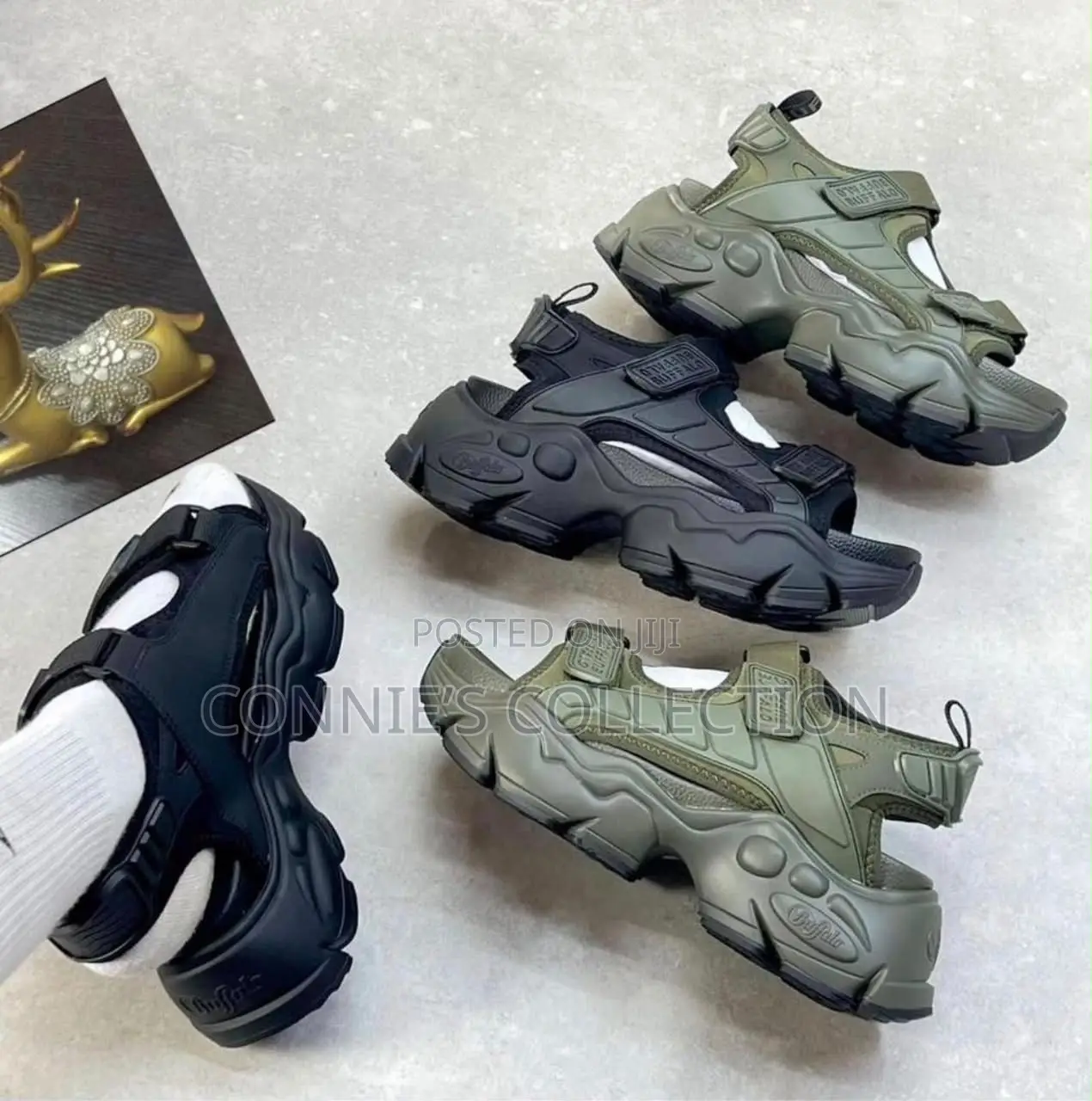 Buffalo Binary Track Platform Sandals