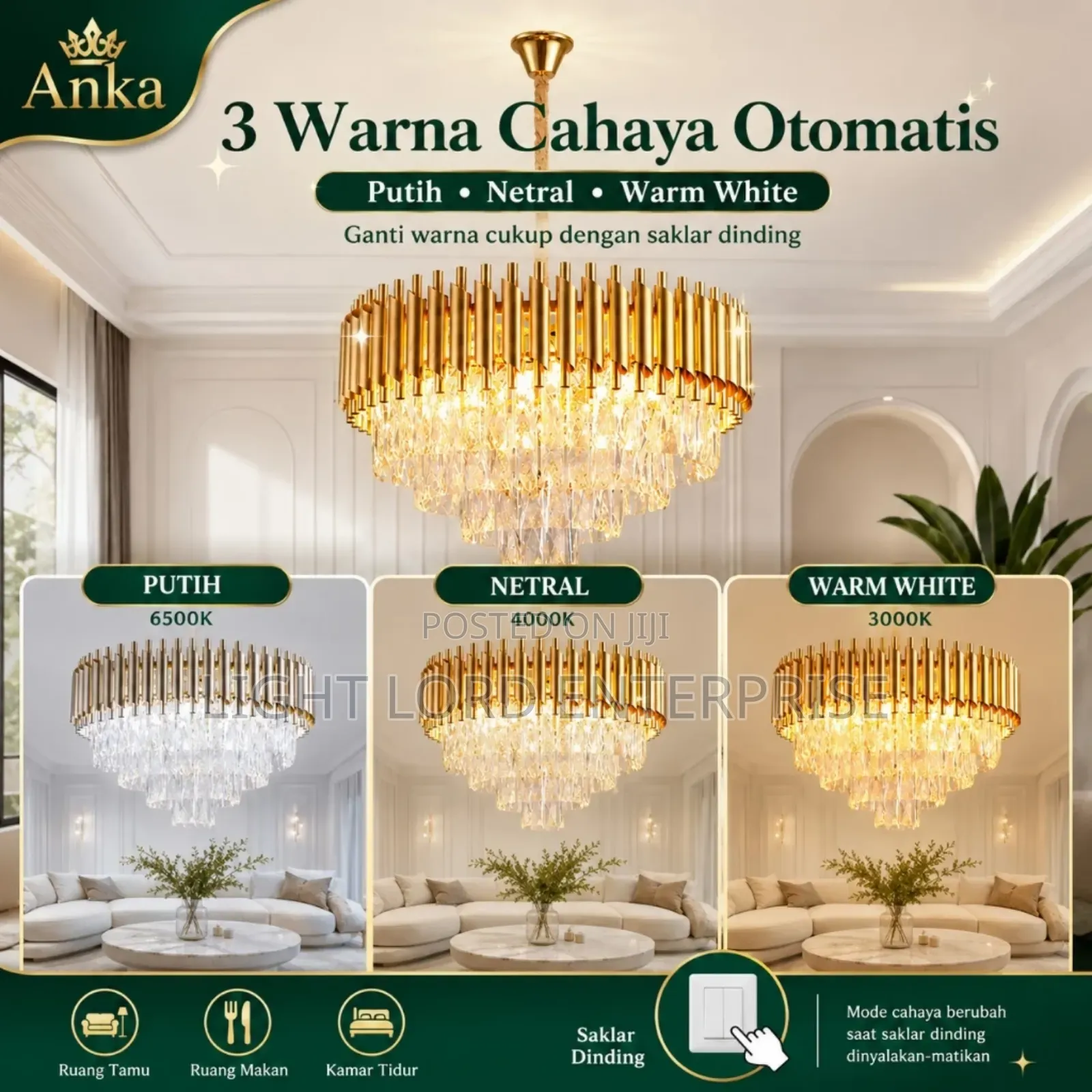 General Purpose Crystal Chandeliers 400mm