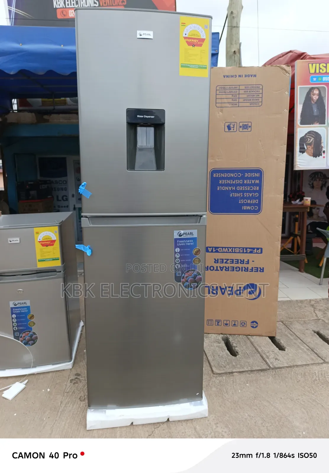 Pearl 246liters Double Door Refrigerator Water Dispenser