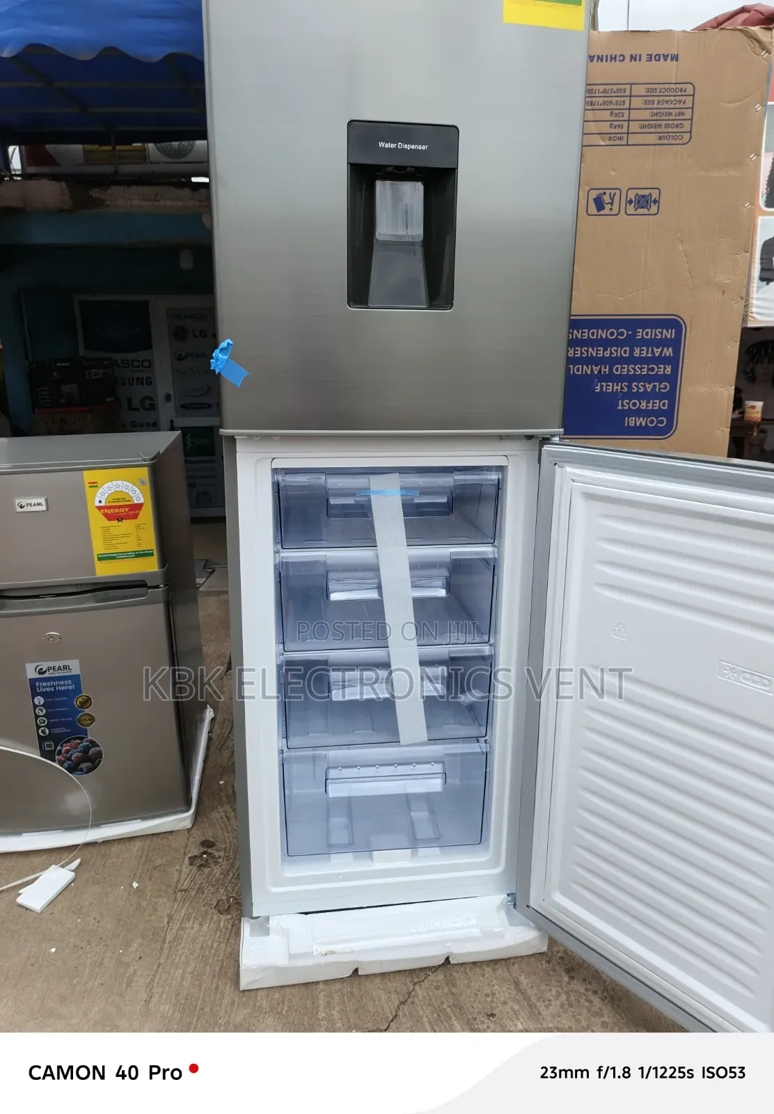 Pearl 246liters Double Door Refrigerator Water Dispenser
