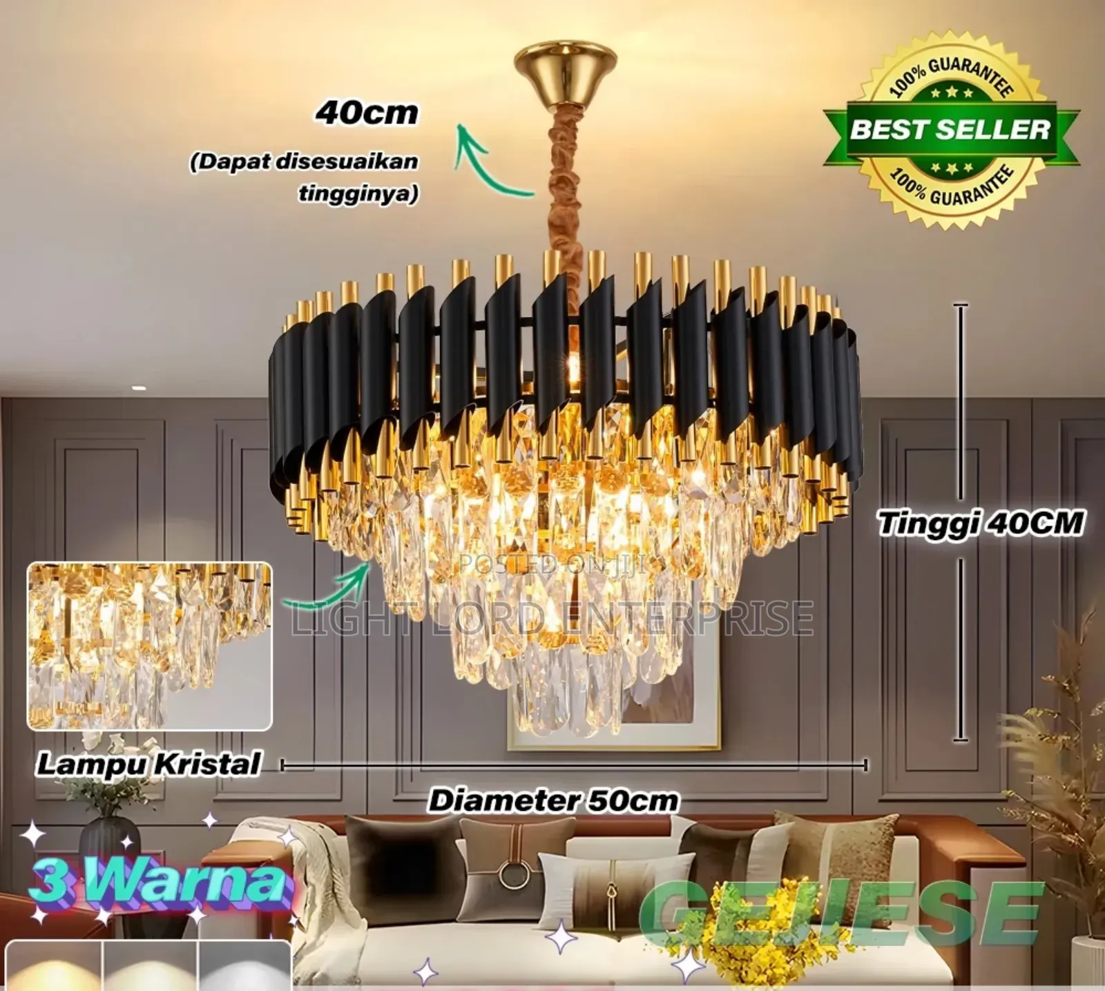 Ge Jiese Camp Church Orditoriom Chandelier Light With E27 Bulb