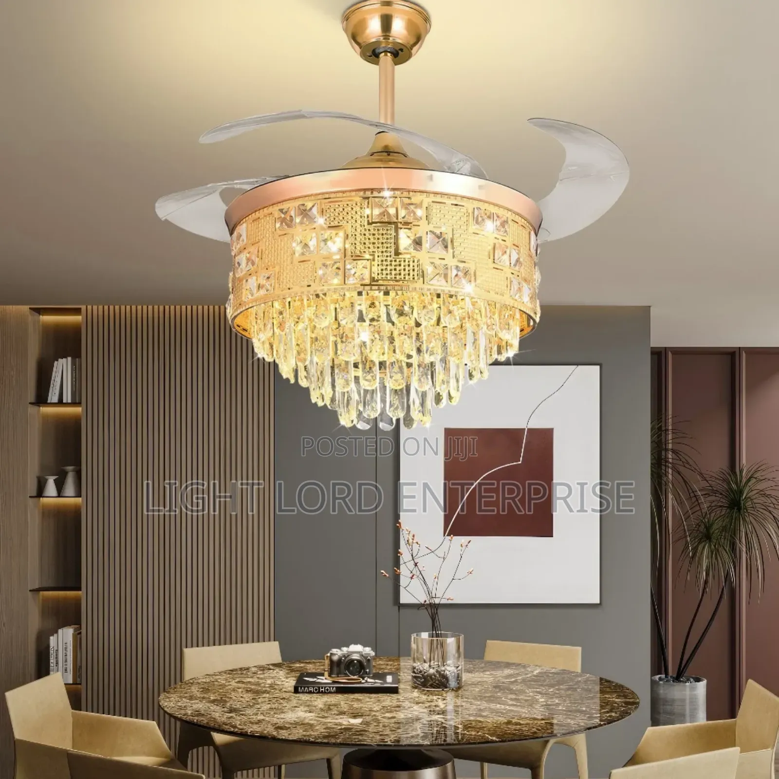 Dinosaur Shell Fan Light With Remote