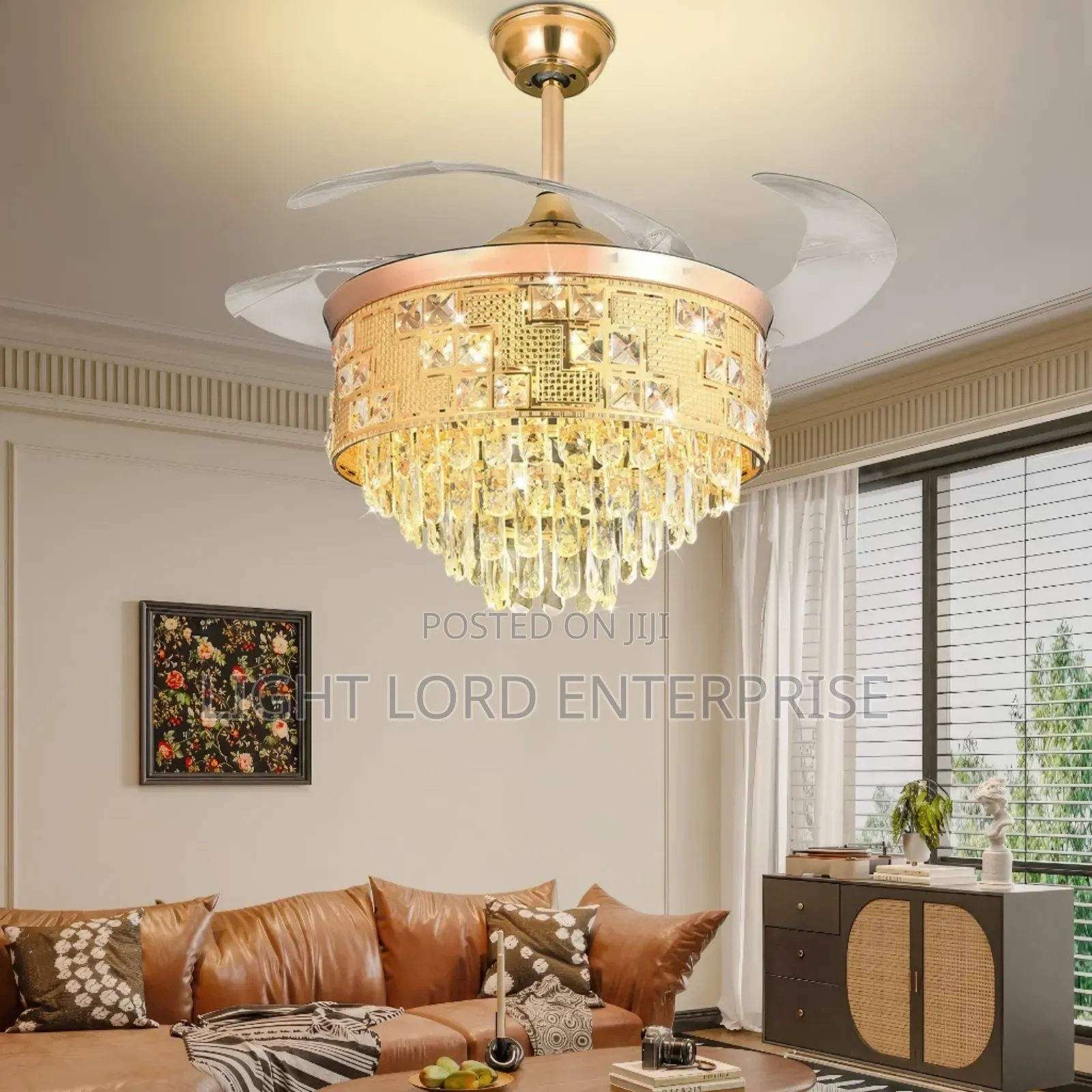 Dinosaur Shell Fan Light With Remote