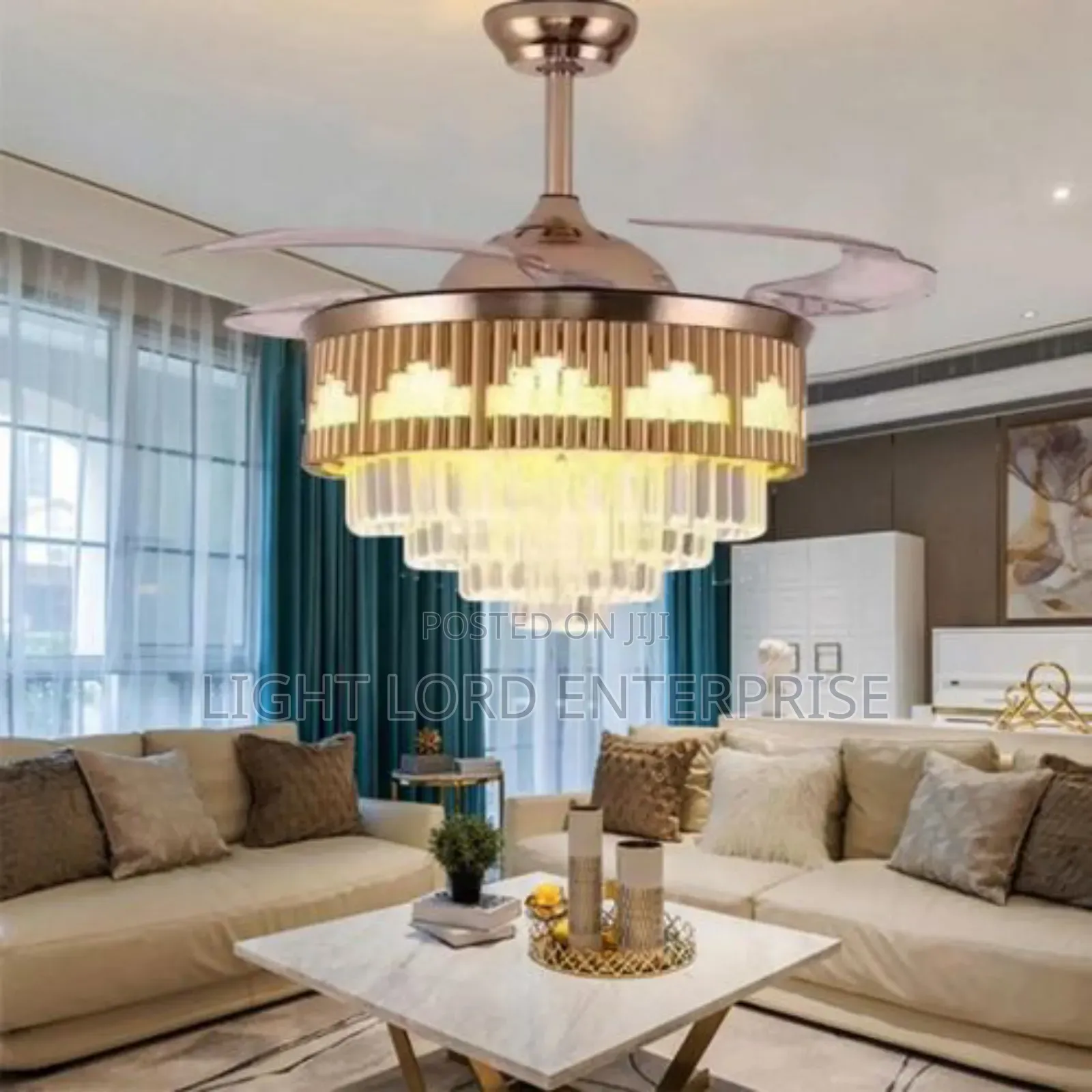 Egypt Morden Chandelier Ceiling Fan With Light