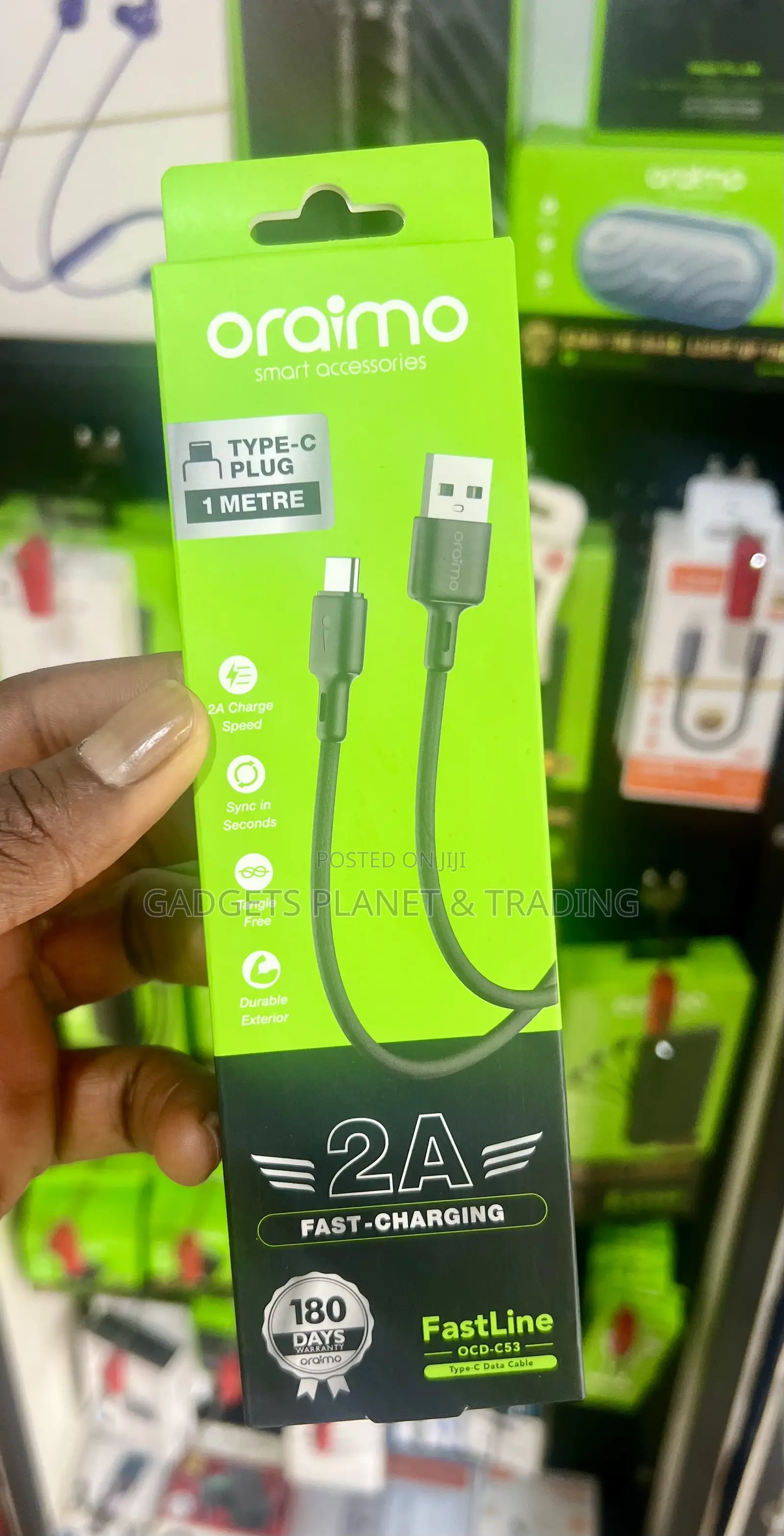 Oraimo Usb-a to Usb-C 2a Fast Charging 1m Cable - Ocd-C53