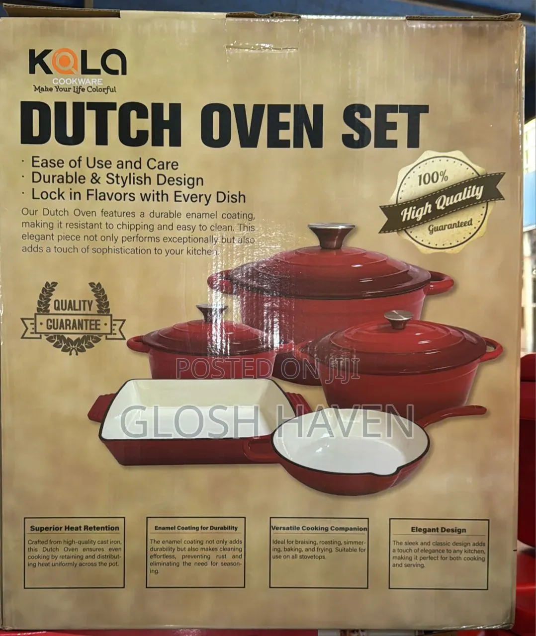 5 Set Cast Iron Cookware Set