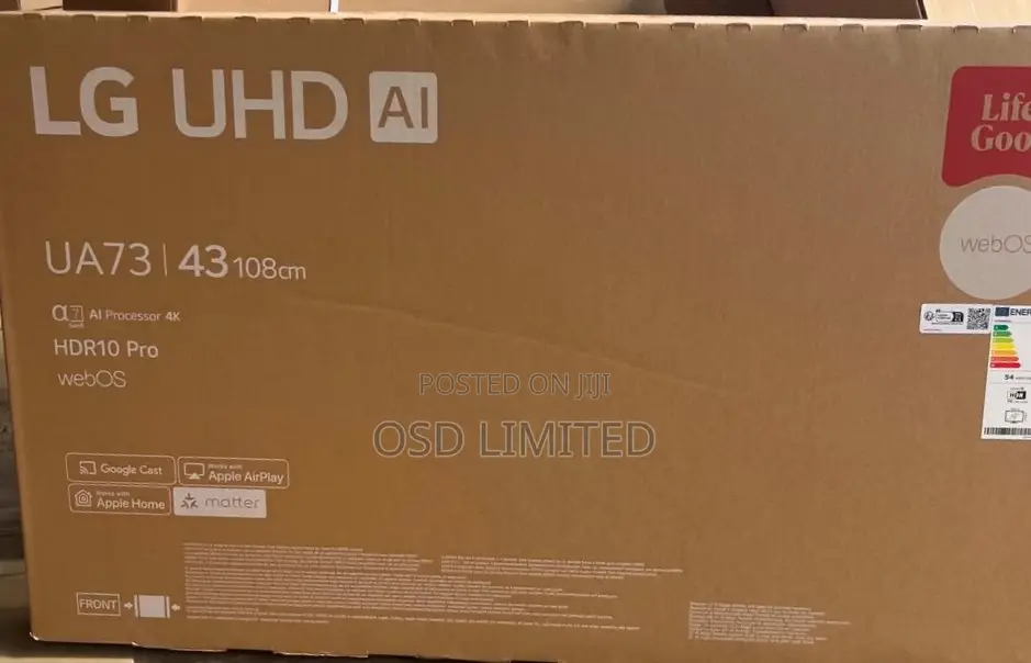 Crystal Clear Entertainment Lg 43" Ua73 Tv