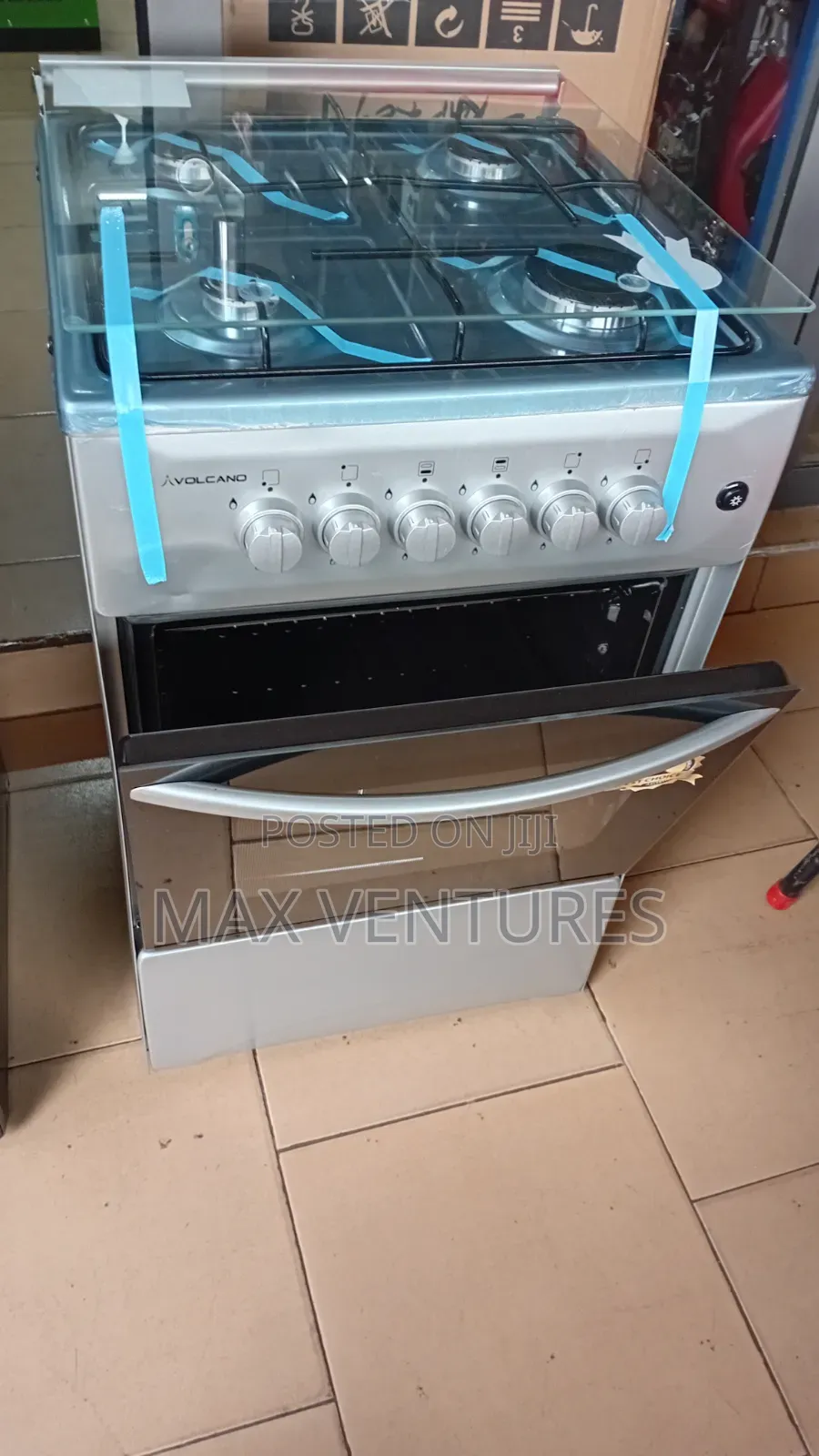 Volcano 4 Burner Gas Cooker – Powerful, Stylish Durable 4gas +Grill.