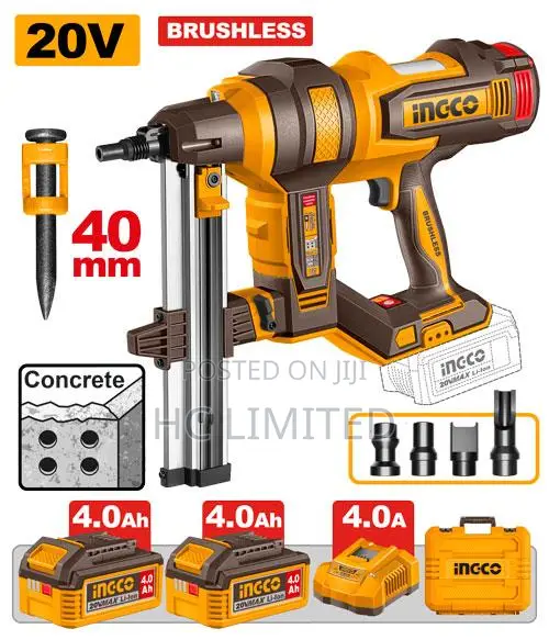 Ingco Cordless Concrete Nailer - Ccnli9008