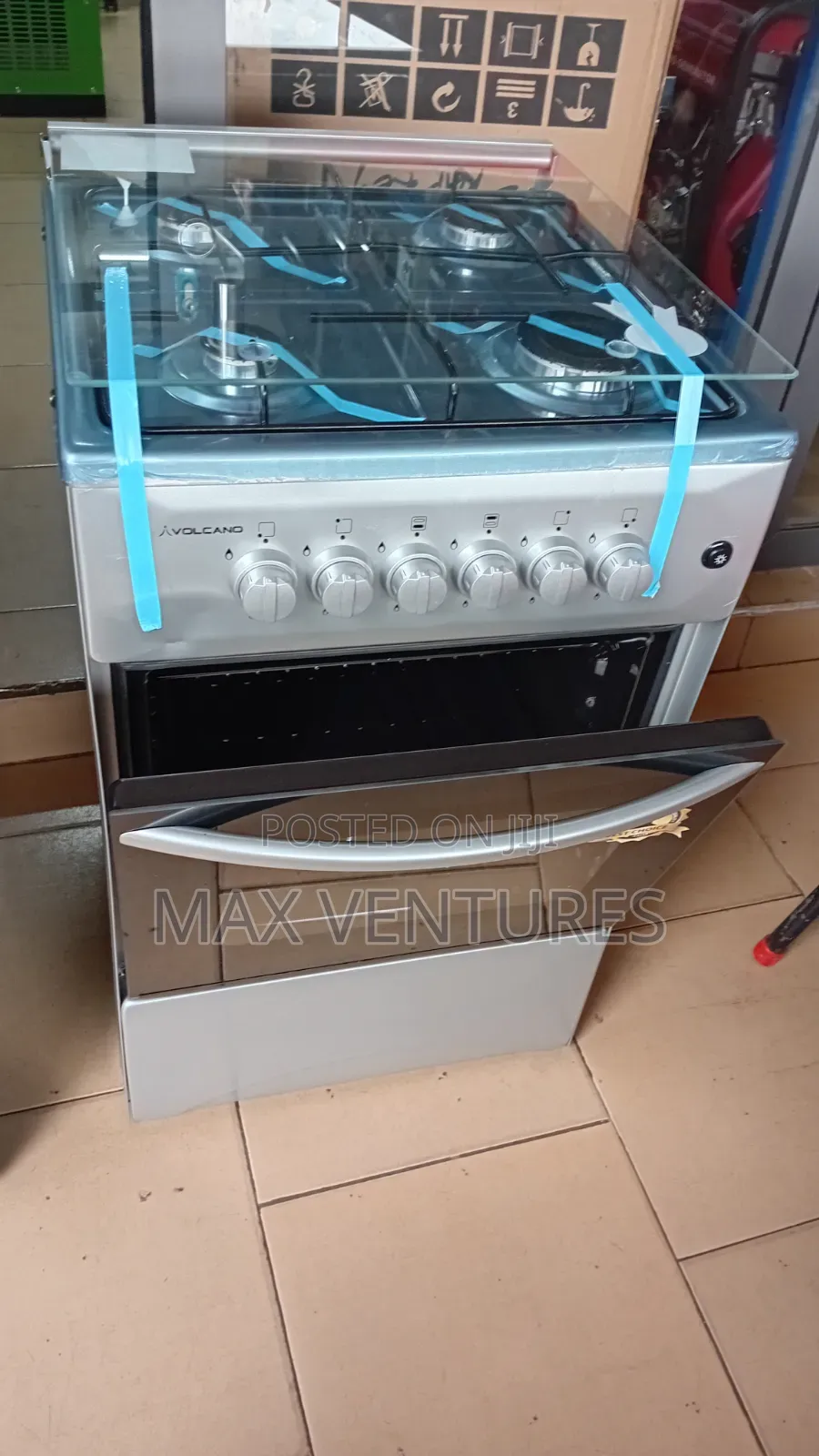 Volcano 4 Burner Gas Cooker – Powerful, Stylish Durable 4gas +Grill.