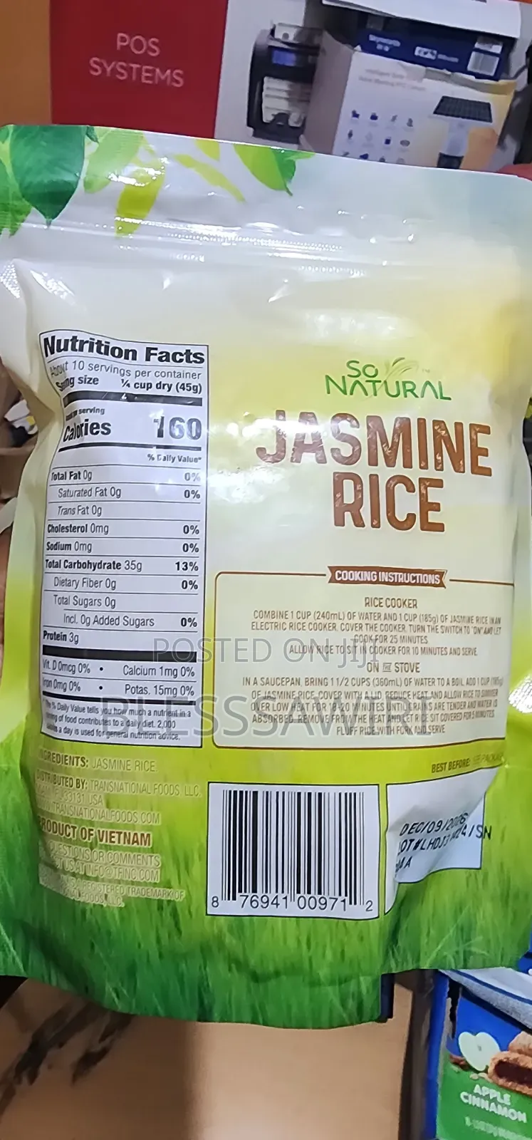 Jasmine Rice Gluten-Free and Non-Gmo