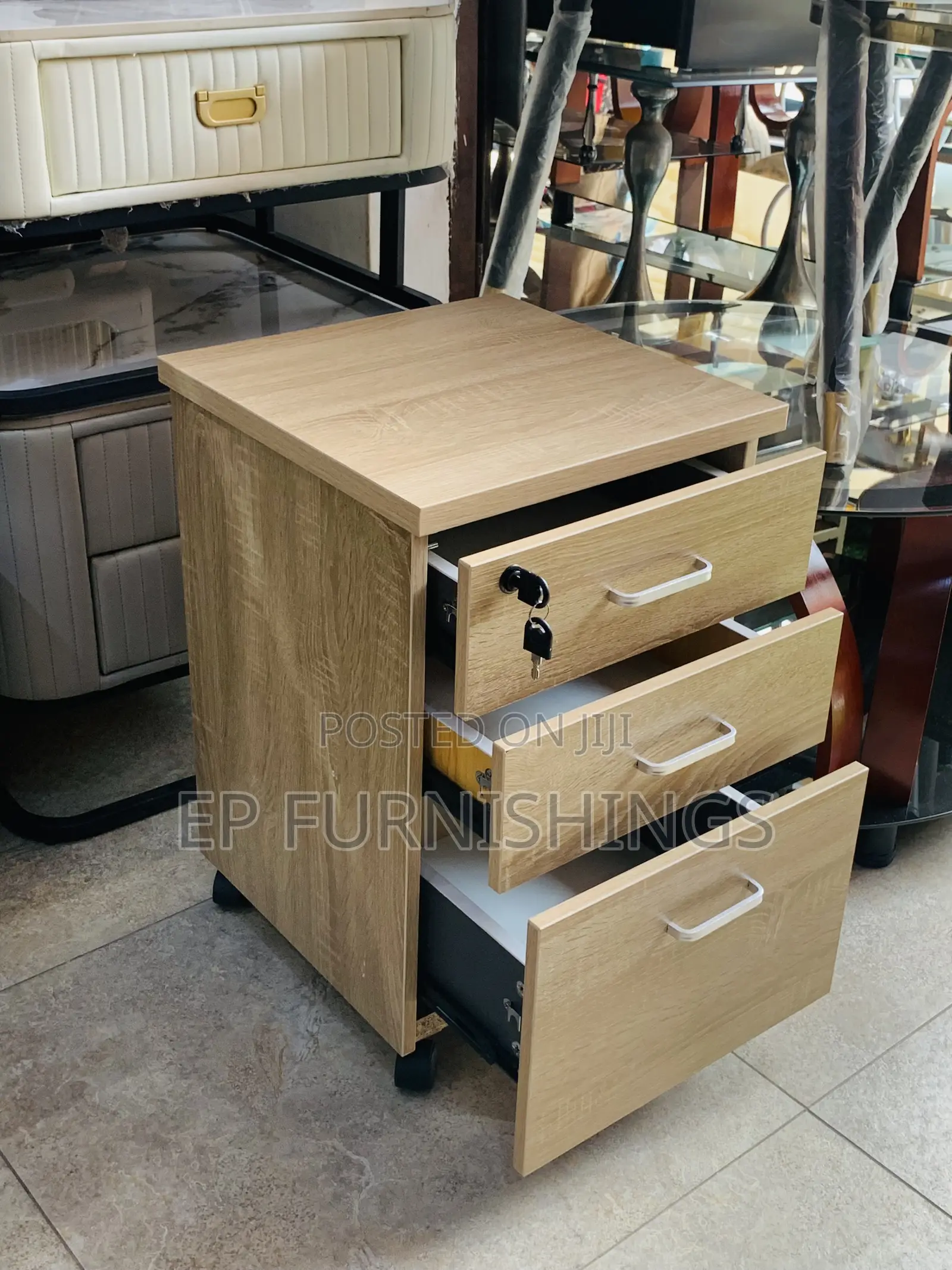 3-Drawer Mobile Office Pedestal