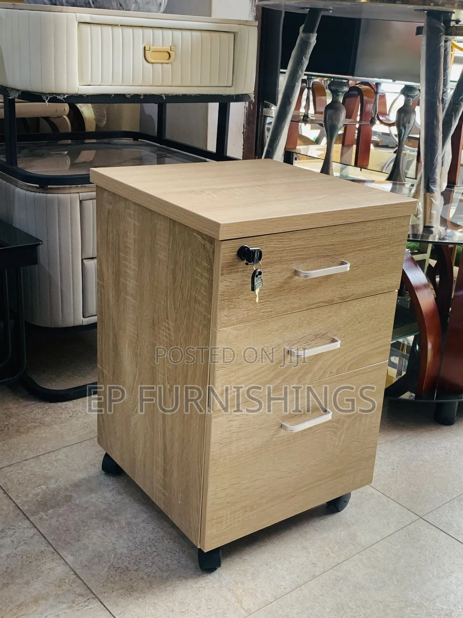 3-Drawer Mobile Office Pedestal