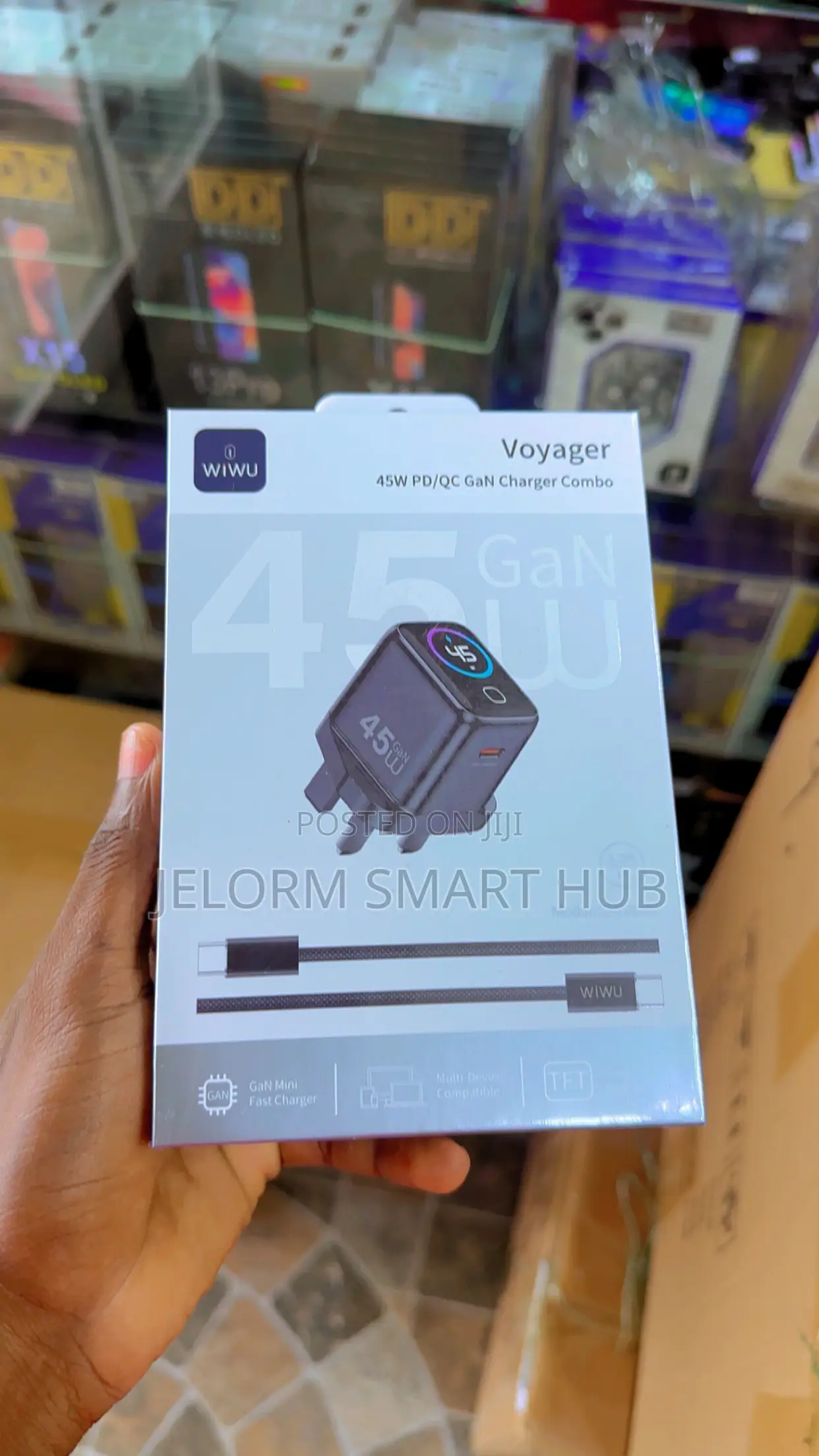 Wiwu Voyager 45w Pd/Qc Gan Charger Combo (
