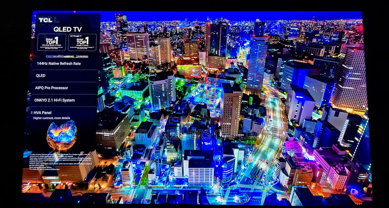 TCL Premium Qled 65 Inches 65p8k Smart at 144 -288 Hz High Gaming Tv