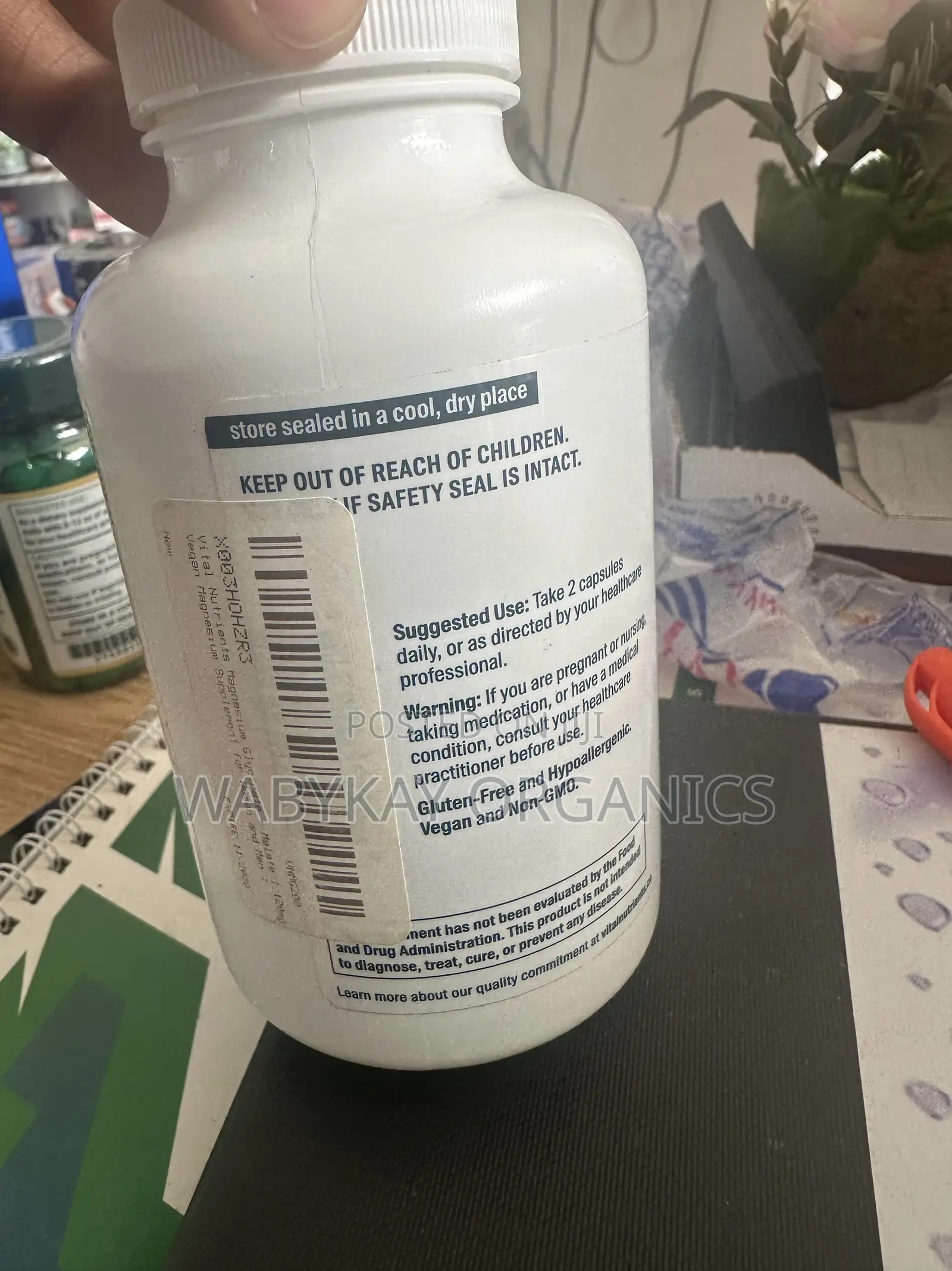 Vital Nutrients Magnesium Glycinate +Malate 200caps