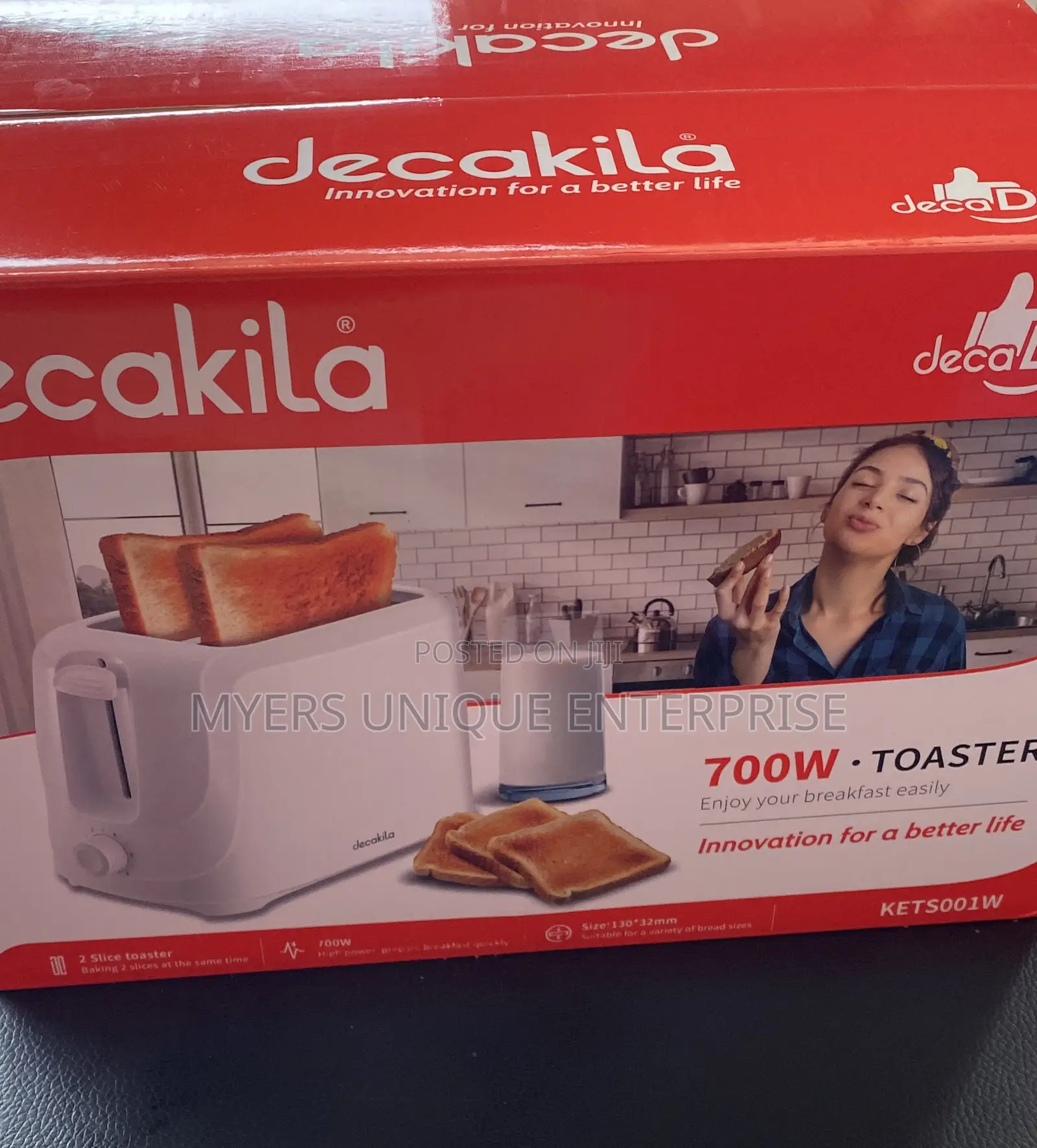 700w Fast Toasting Machine-Decakila 2slice