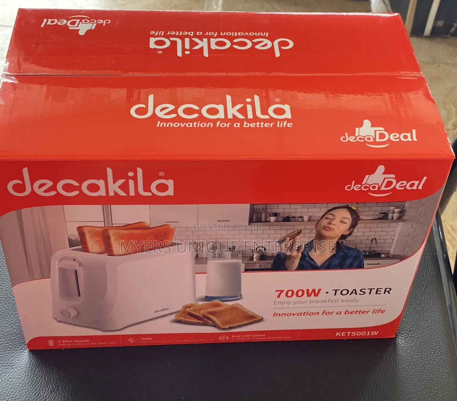 Decakila Rapid Heat Toaster,2slice at Once
