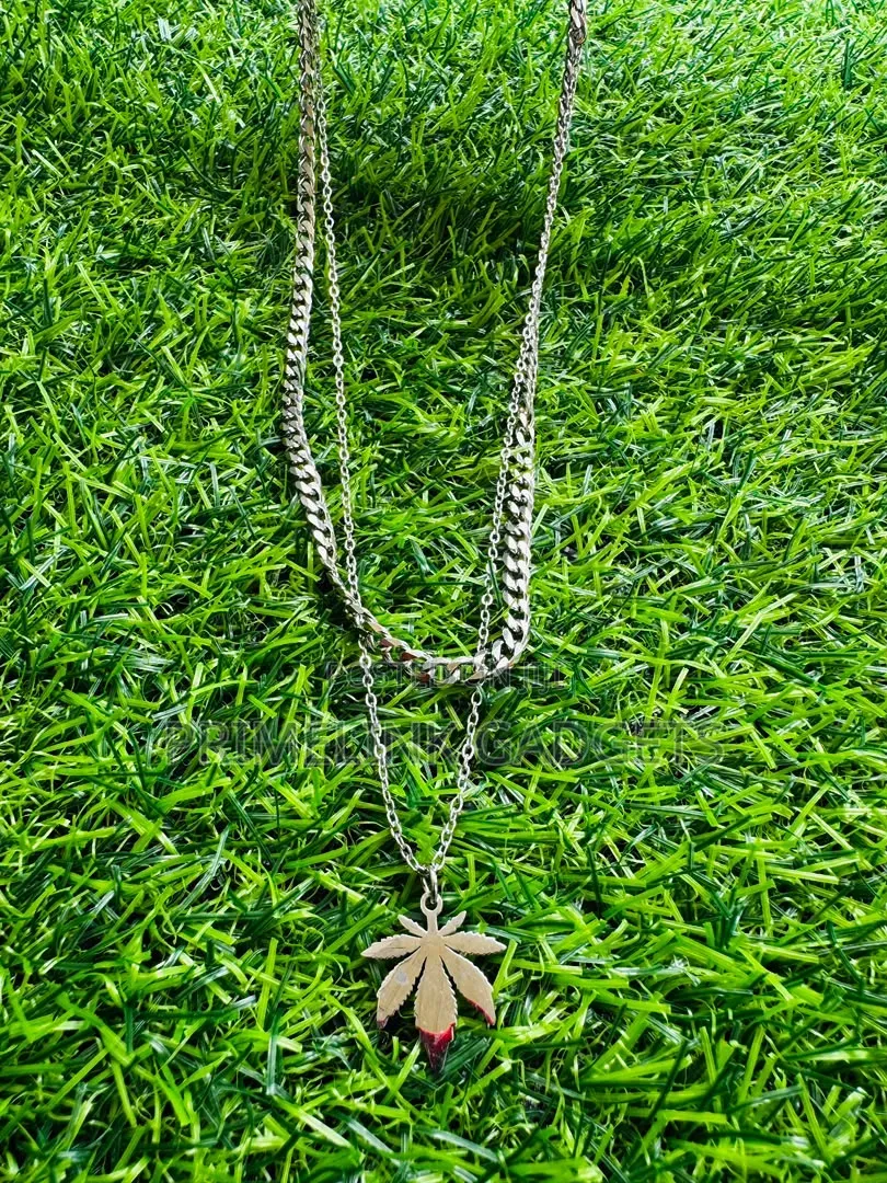 Maple Leaf Double-Layered Classic 304 Stainless Steel Necklace
