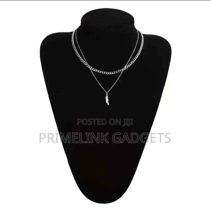 Feather Double-Layered 304 Stainless Steel Necklace