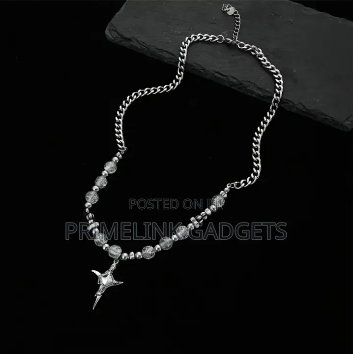Ice Mirror Punk Cuban Collarbone 304 Stainless Steel Necklace