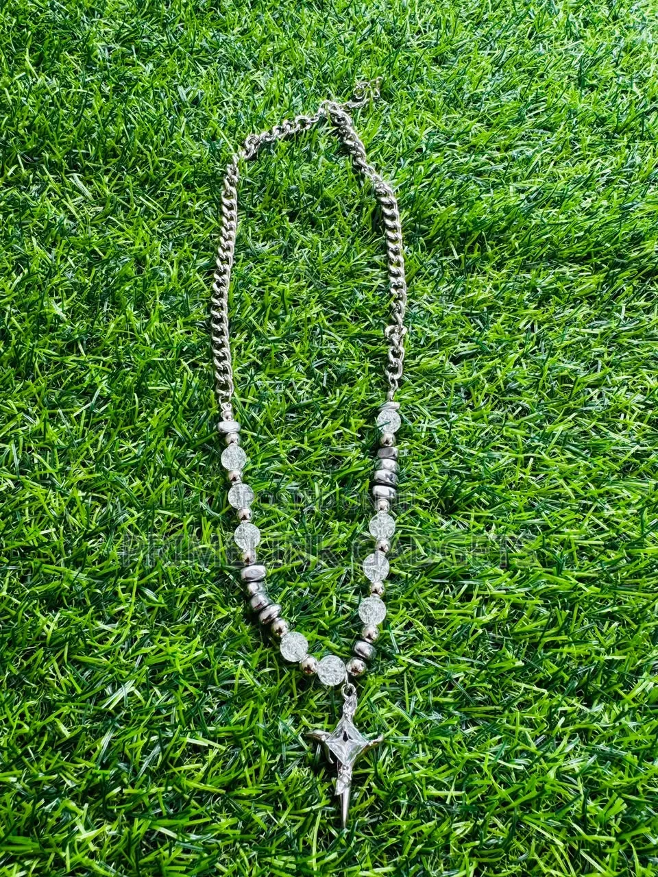 Ice Mirror Punk Cuban Collarbone 304 Stainless Steel Necklace