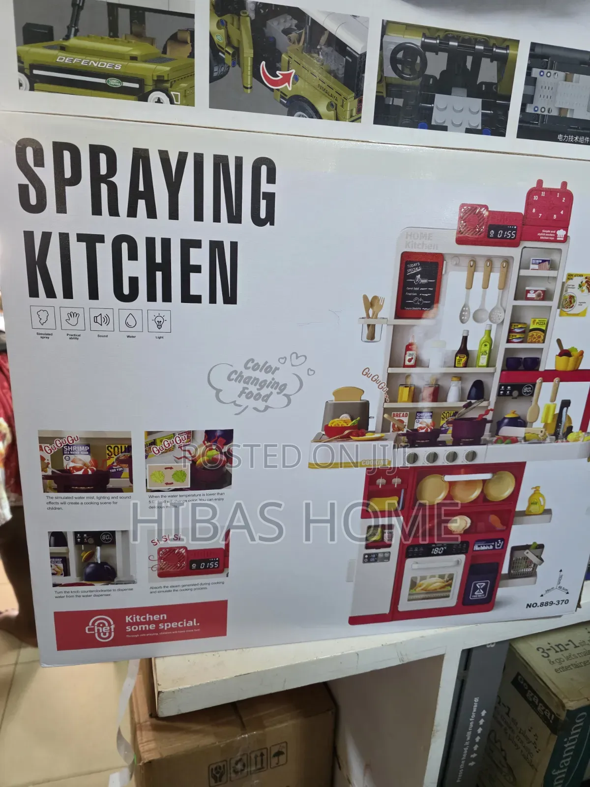 Chef U Spraying Kitchen for Kids (Height Is 103cm) 108 Accessories