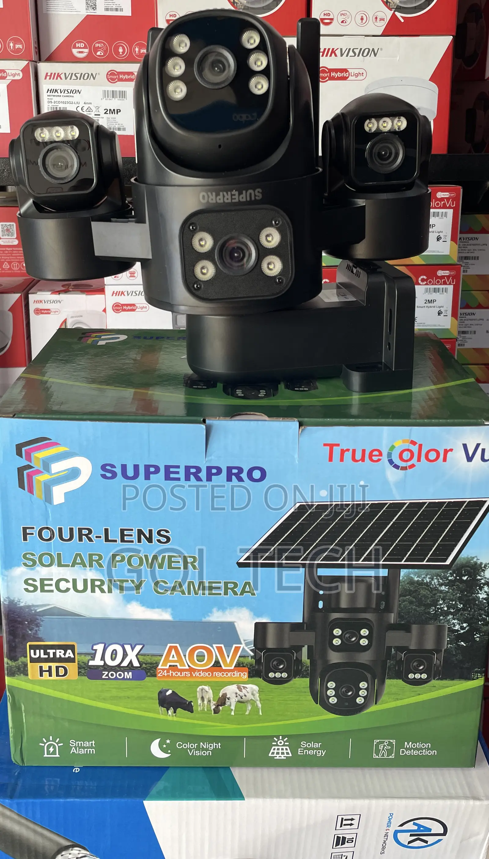 Superpro Four-Lens Solar Security Camera