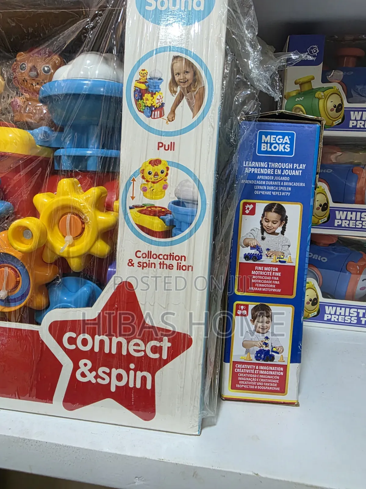Connect Spin Roll Assembles Animal Train Toy