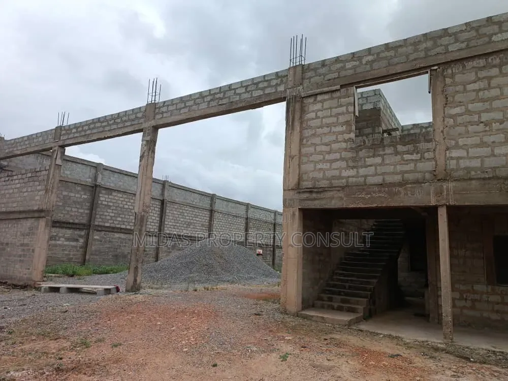 3 Plots With Uncompleted Warehouse For Sale At Tema Comm 12