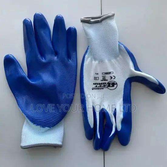 Pack Of 12 Pairs Nitrile Coated Work Safety Gloves