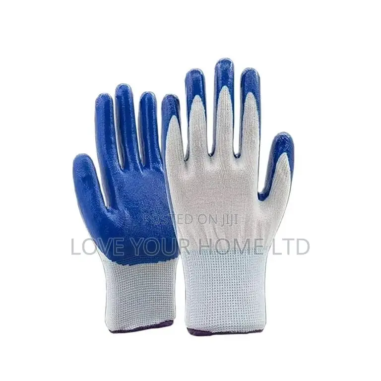 Pack Of 12 Pairs Nitrile Coated Work Safety Gloves