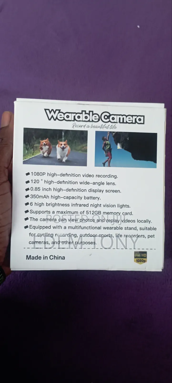 Sports Action Camera, 1080p Thumb Motion, Mini Action Recorder