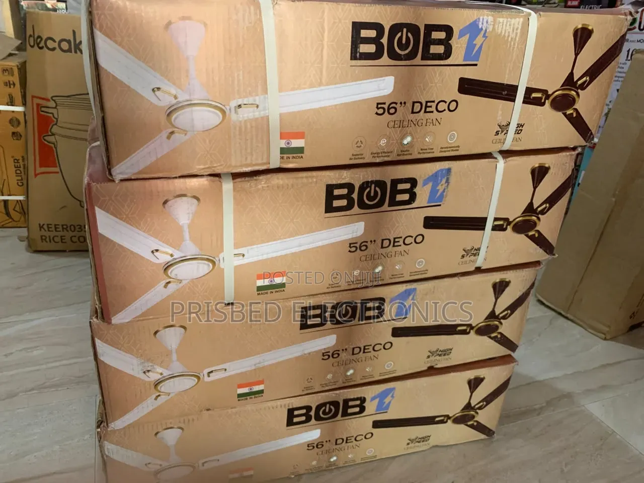 Bob One Durable Ceiling Fan 56" Long Blade