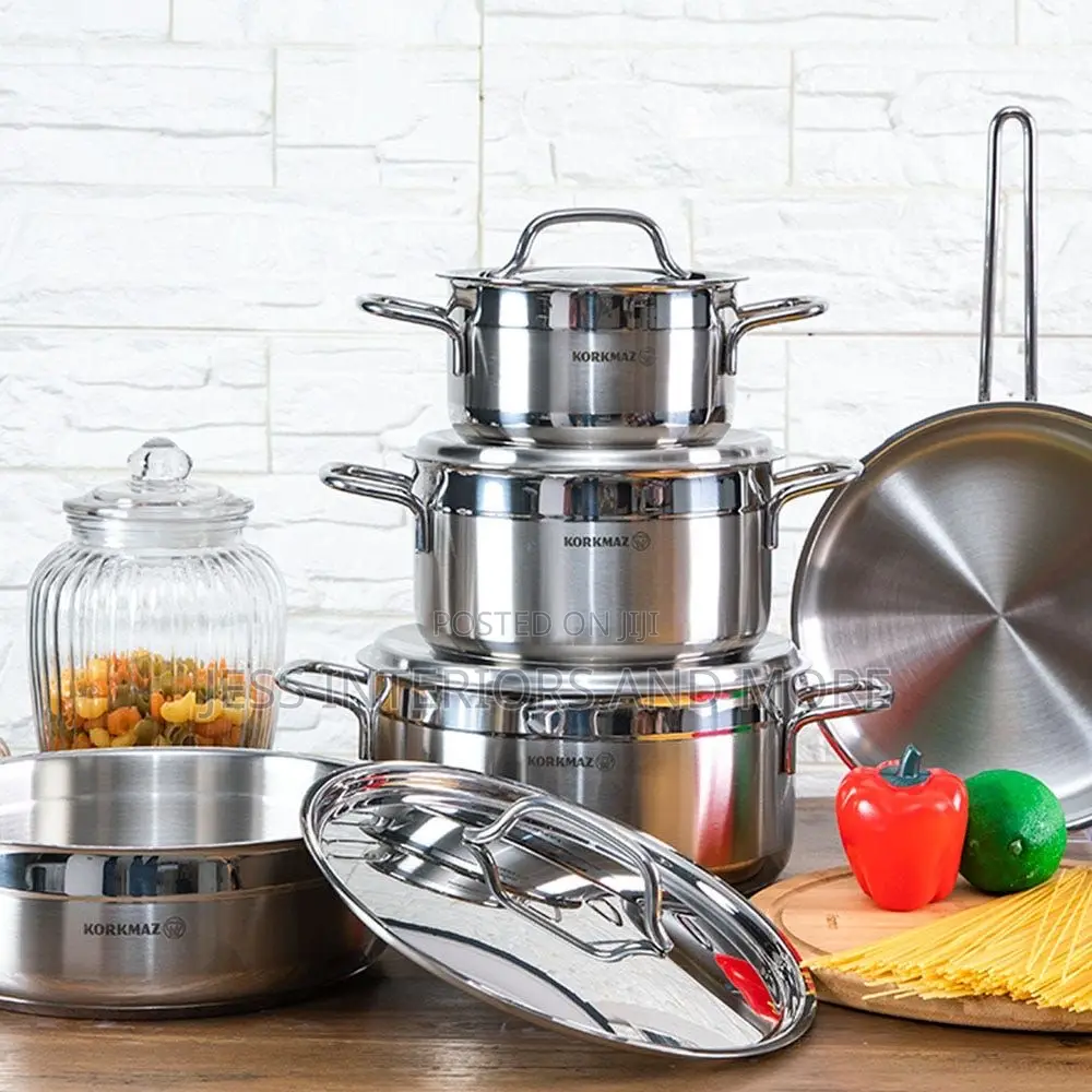 Stainless Steel 9 -Piece Cookware Set(Korkmaz Alfa)