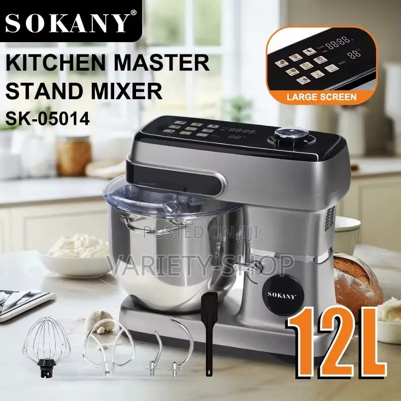 Sokany 12l Stand Mixer – 2200w Heavy Duty Electric Kitchen Mixer