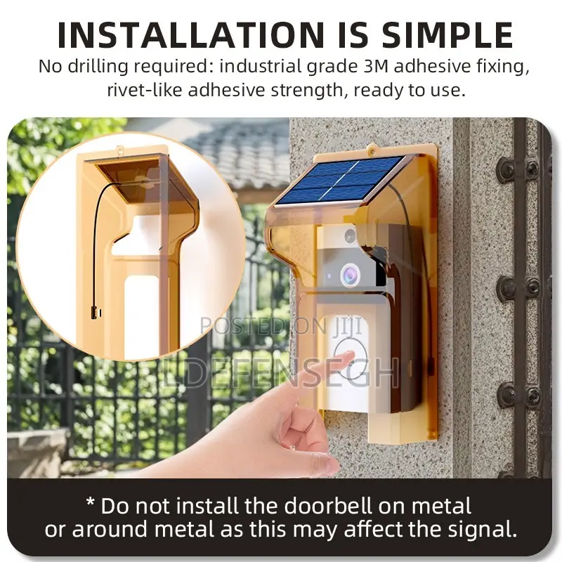Solar Powered Rainproof Door Bell