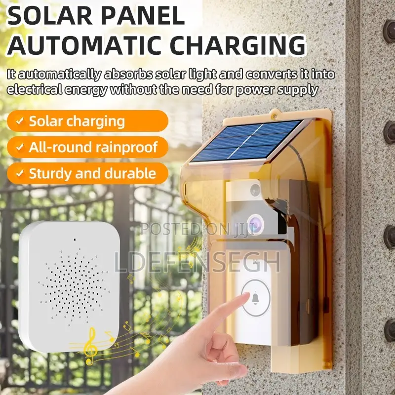 Solar Powered Rainproof Door Bell