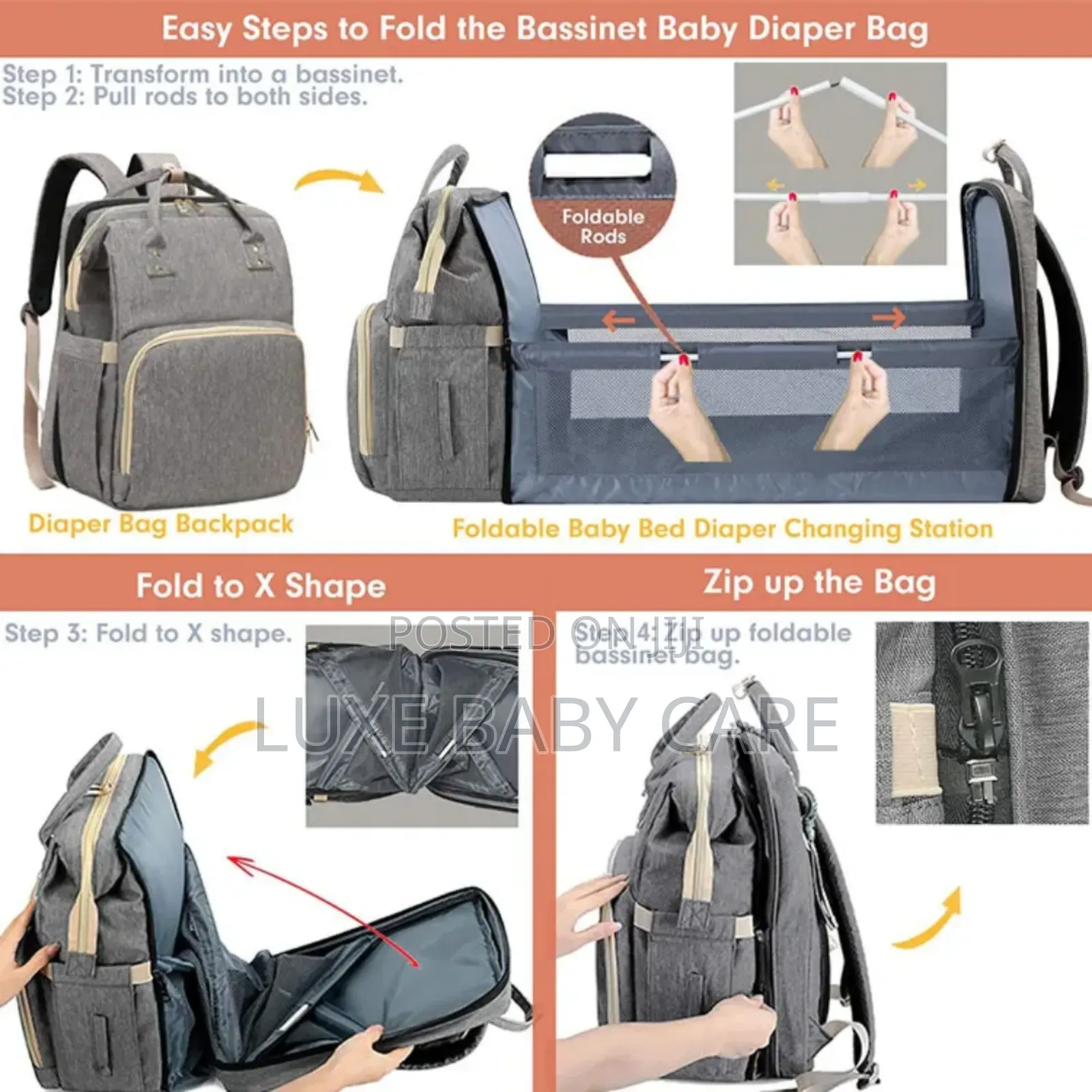 Baby Diaper Crib Bag