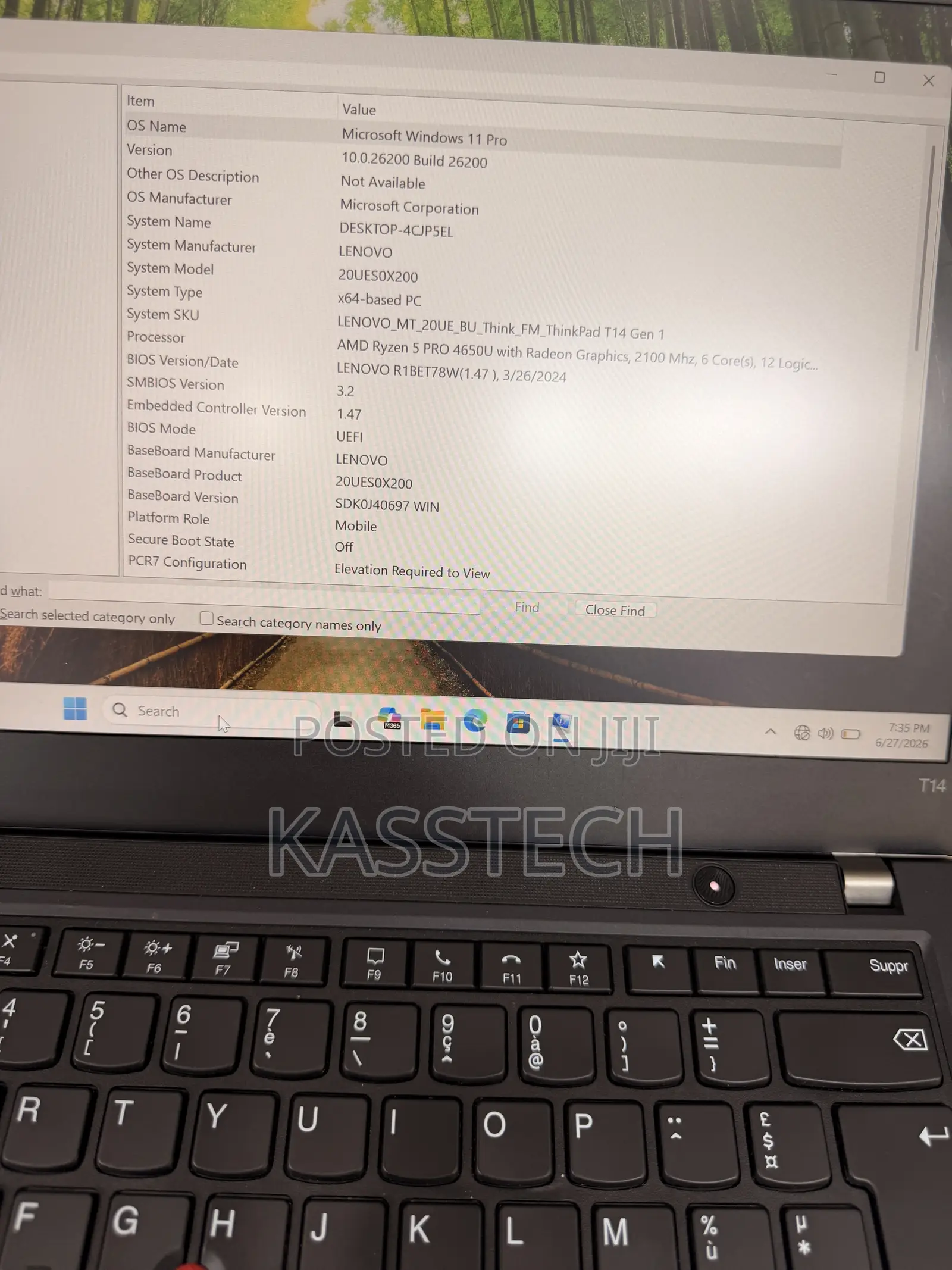 Laptop Lenovo ThinkPad T14 16GB AMD Ryzen 5 SSD 256GB