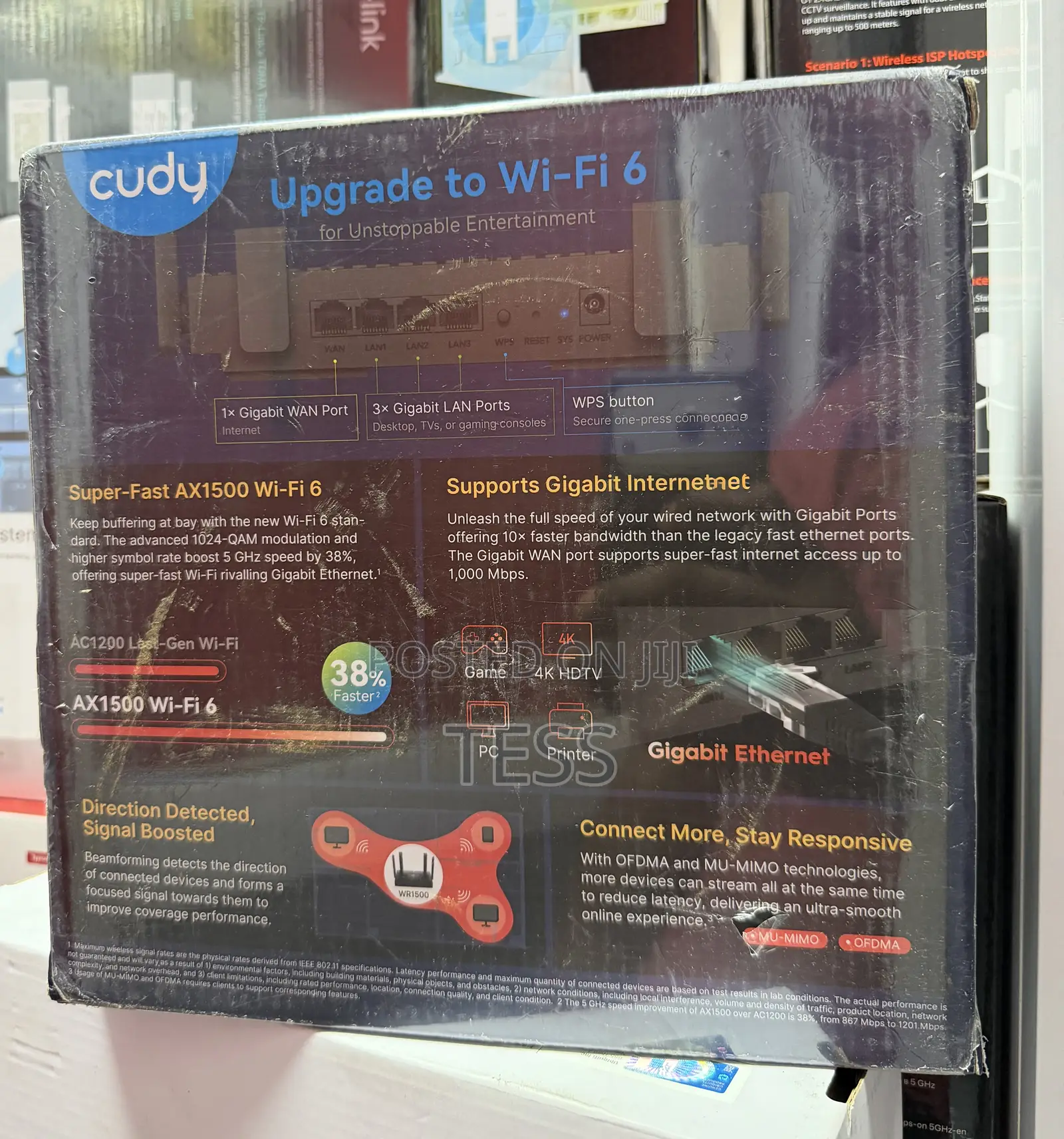 Cudy Ax1500 Wr1500 Dual Band Wi-Fi 6 Router Access Point