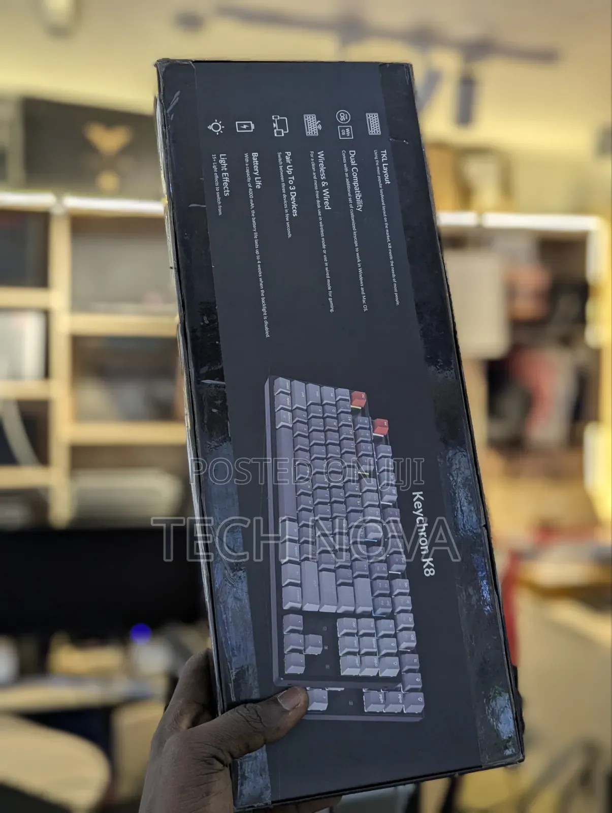 Keychron Wireless Wired Mechanical Gaming Keyboard for Mac Windows