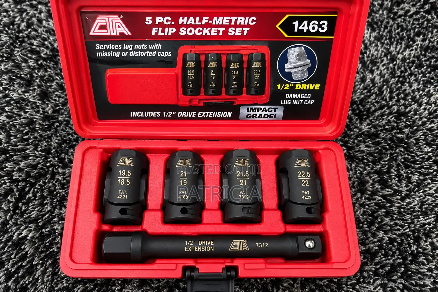 Cta 1463 5-Piece Half-Metric Flip Socket Set – Impact Grade (New)