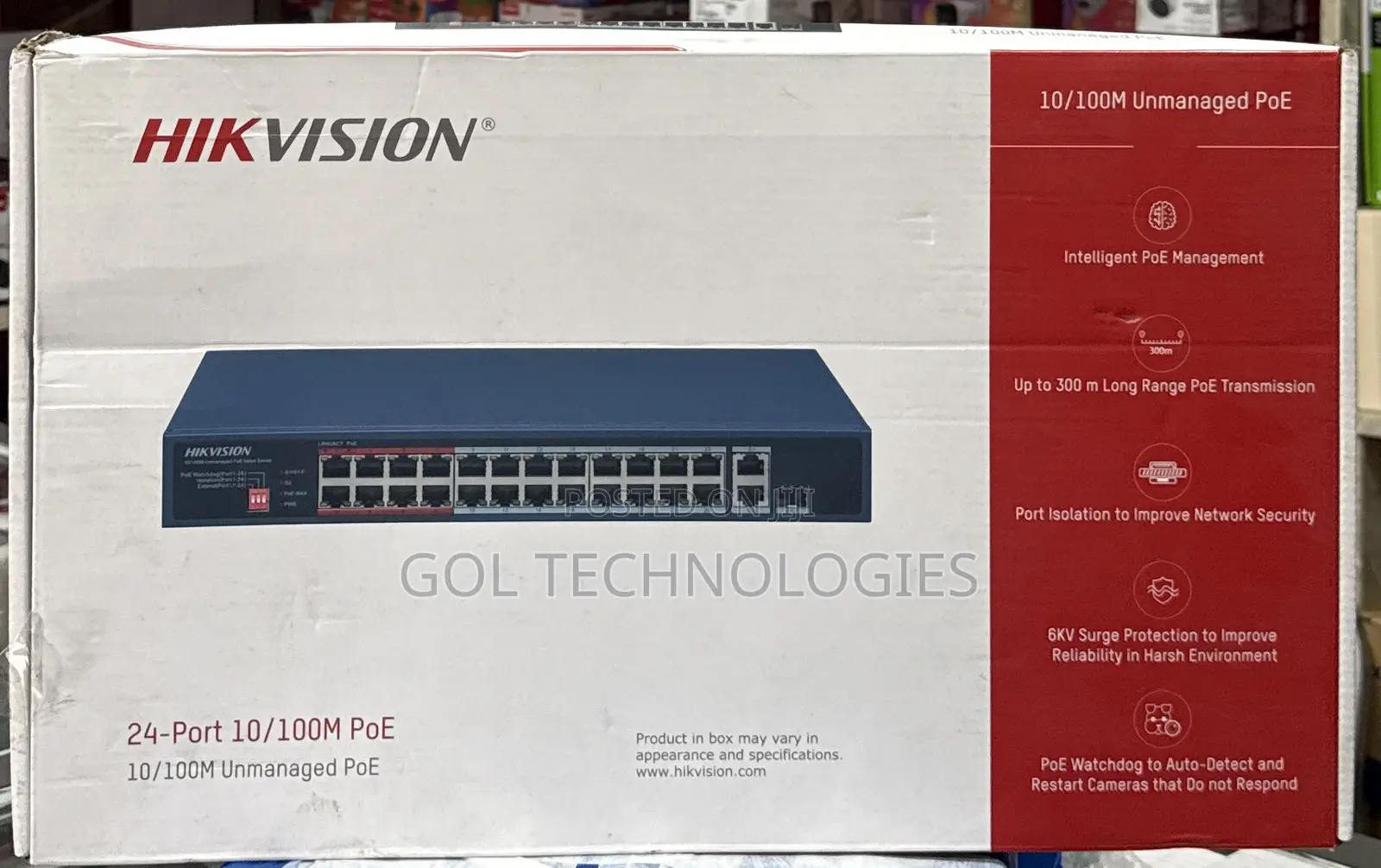 Hikvision 24-Port 10/100m Poe Ds-3e0326p-E/M(c)