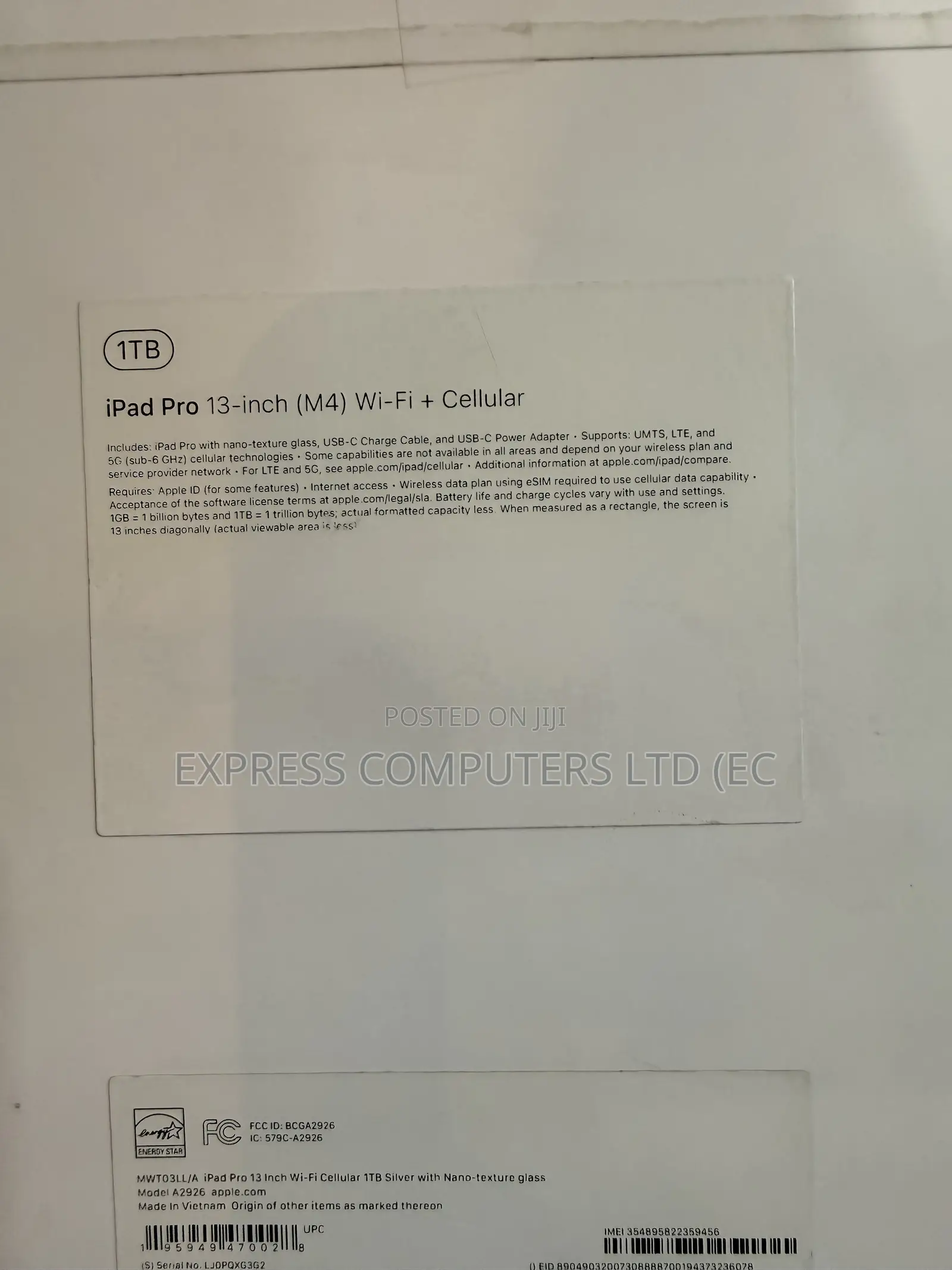 New Apple iPad Pro 13 (2024) 1 TB Silver