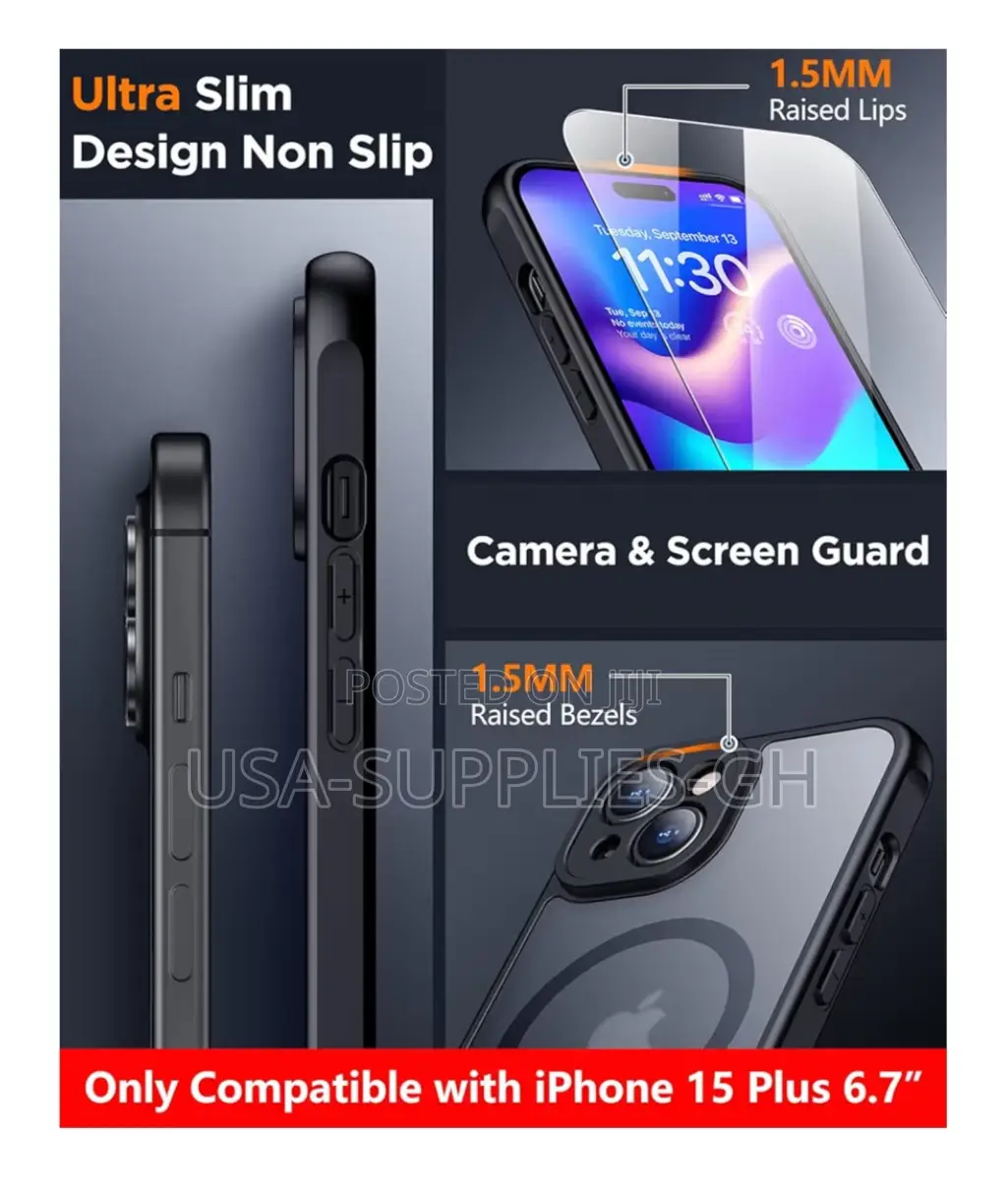 iPhone 15 Plus Phone Case Tempered Glass Screen Protector From Usa