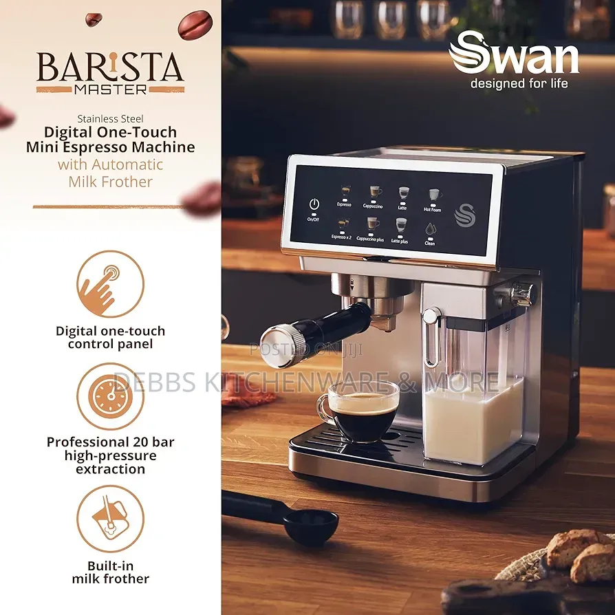Swan Espresso With Automatic Milk Frother Uk 