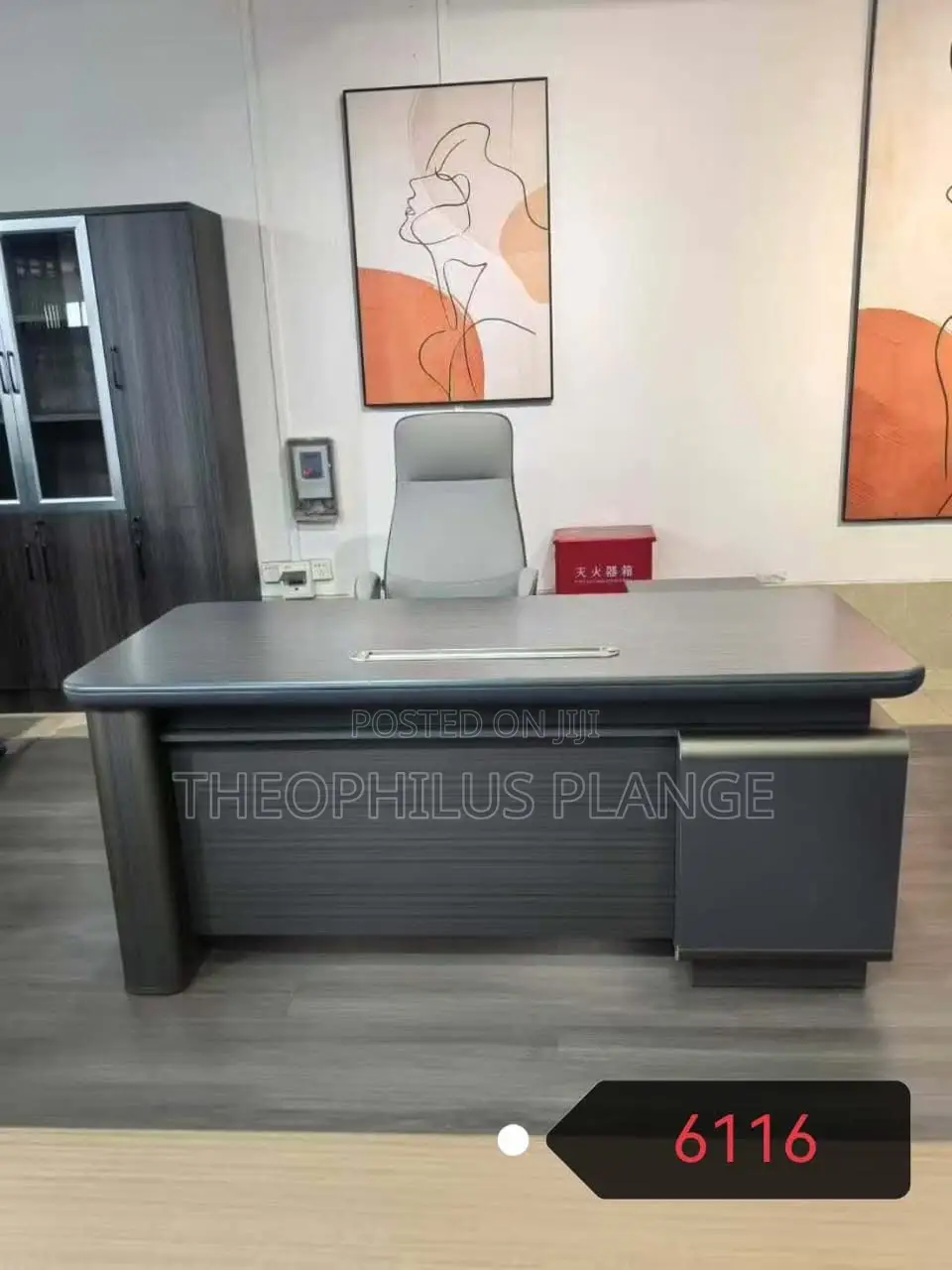 Executive Office Desk in Blueish Design.
